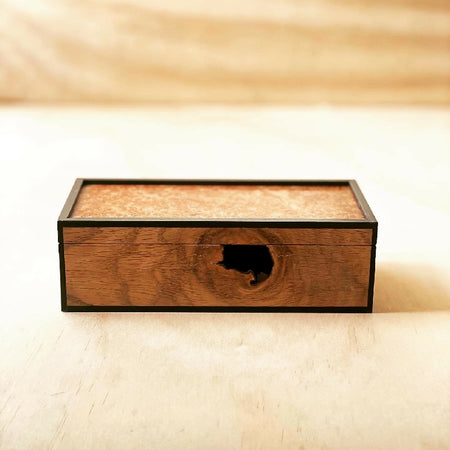 Oak Burl Box with Ebony Features