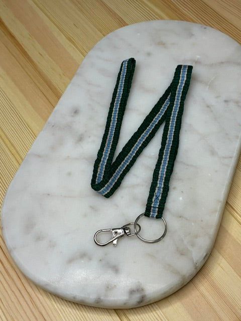A Little Loom Magic - Cool Forest Handwoven Lanyard