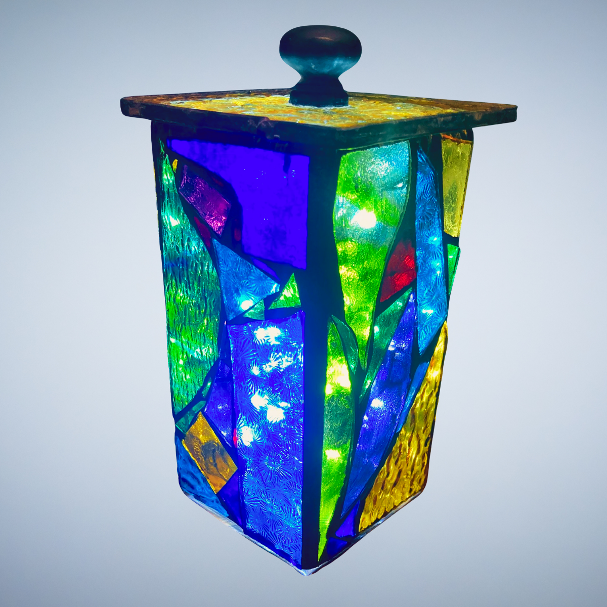 Handmade Glass Mosaic Lamp | Forest