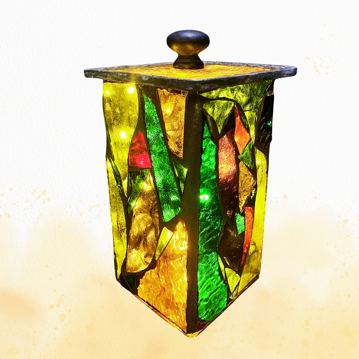 Handmade Glass Mosaic Lamp | Forest