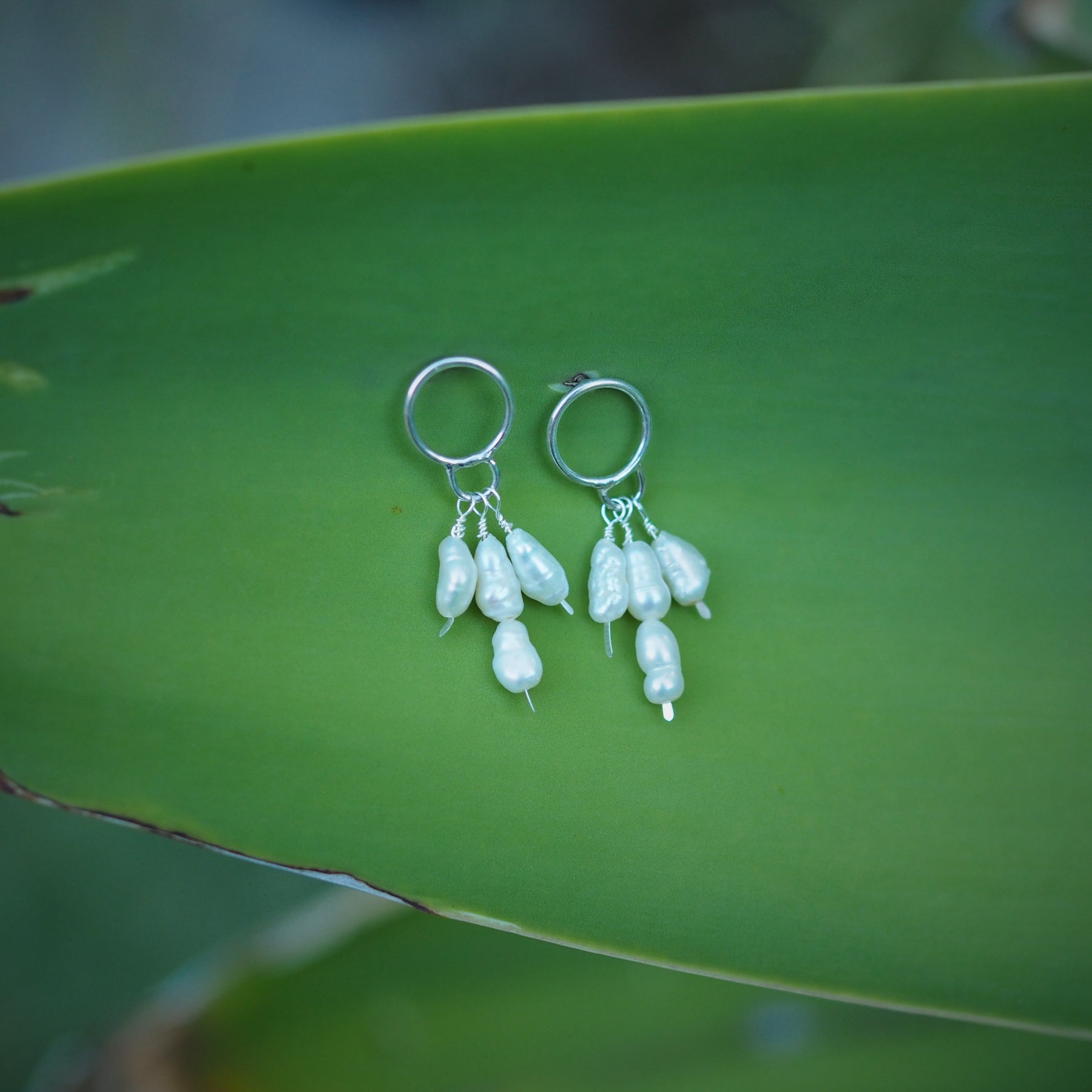 Pearl Sprinkle Earrings | Sterling Silver