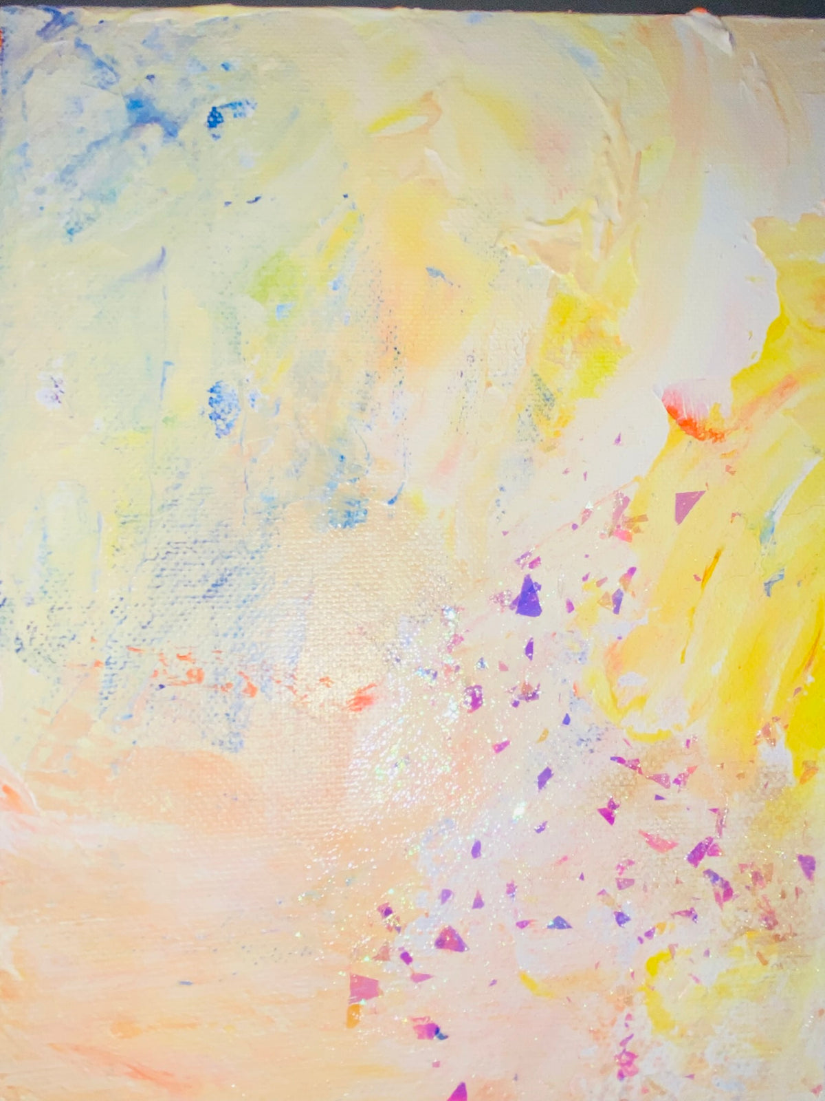 Delicata Abstract Acrylic Canvas Painting by Australian Artist Margo Humphries (30.5x30.5cm)