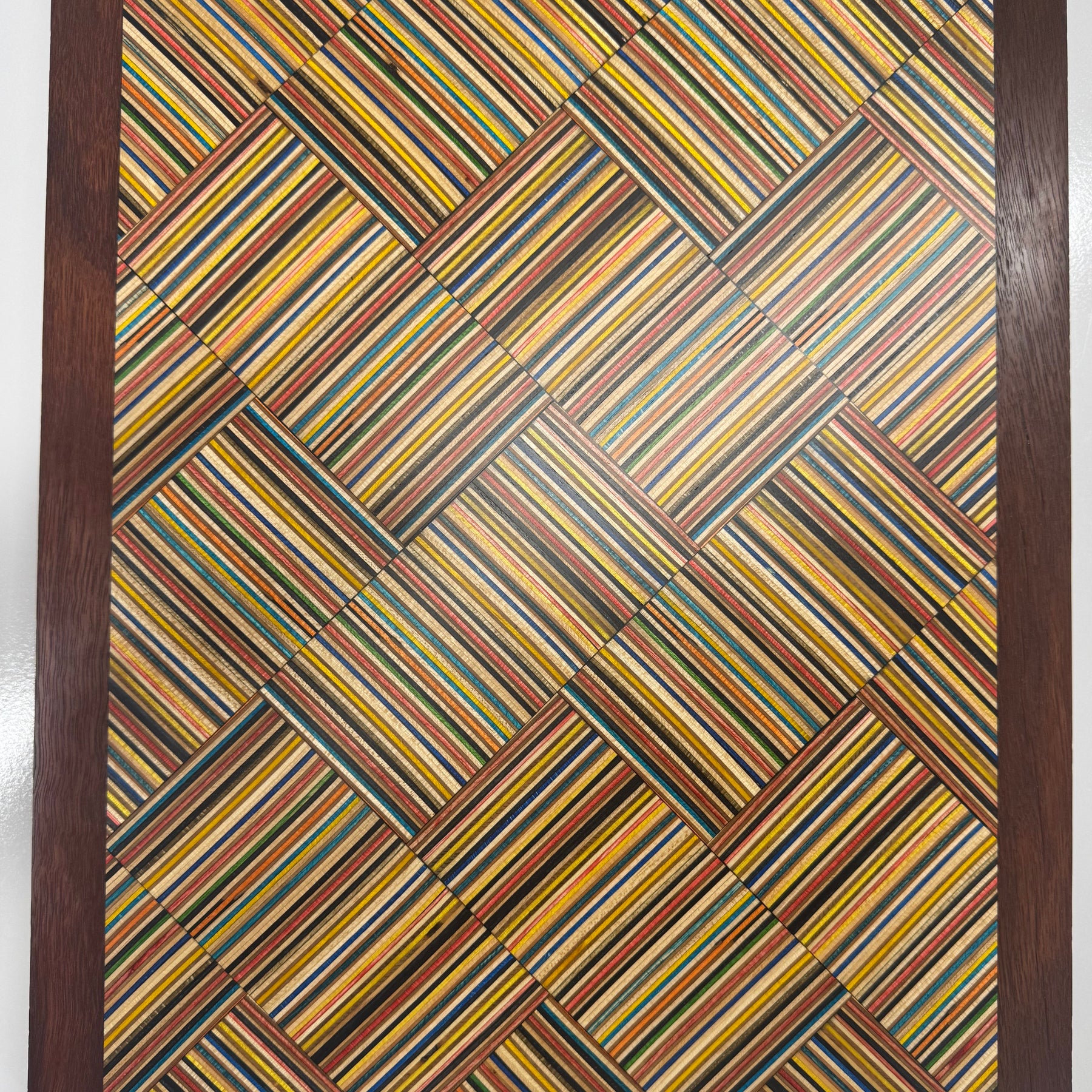 Skate Board Herring Bone Pattern Serving Board