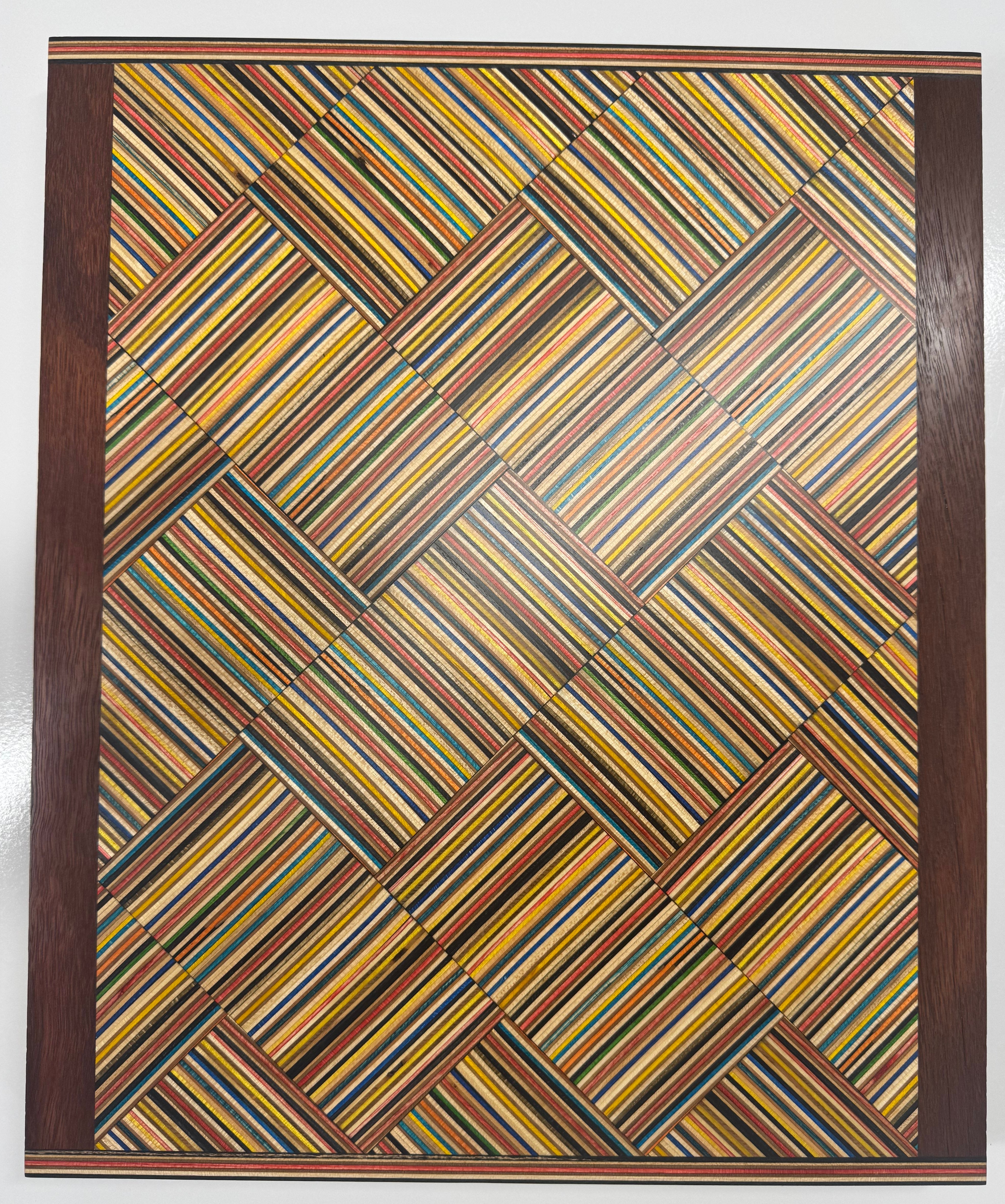 Skate Board Herring Bone Pattern Serving Board