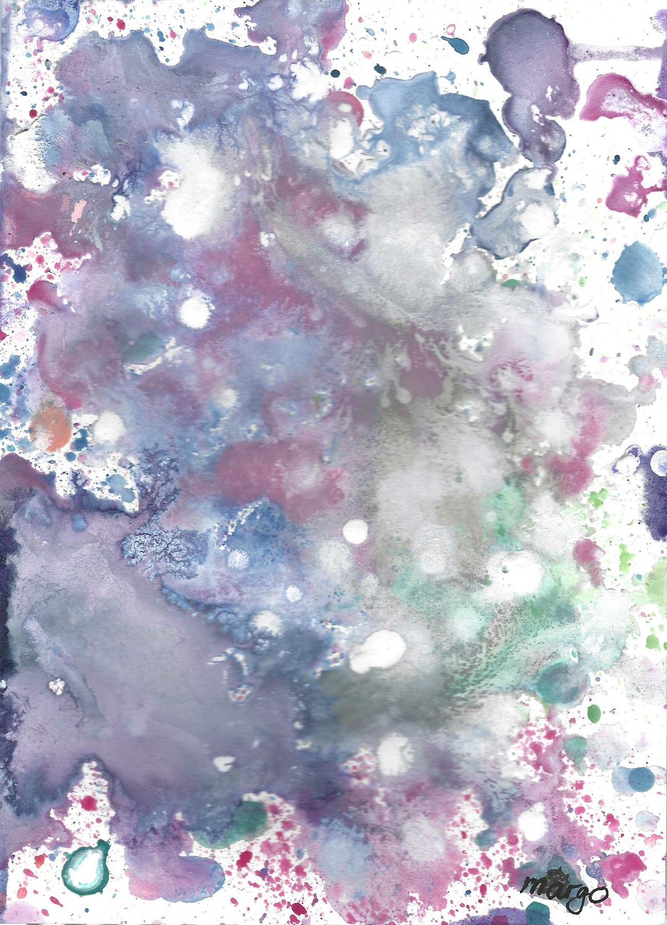 Velvet Distortion 2, A5 with white A4 frame picture mount, original painting