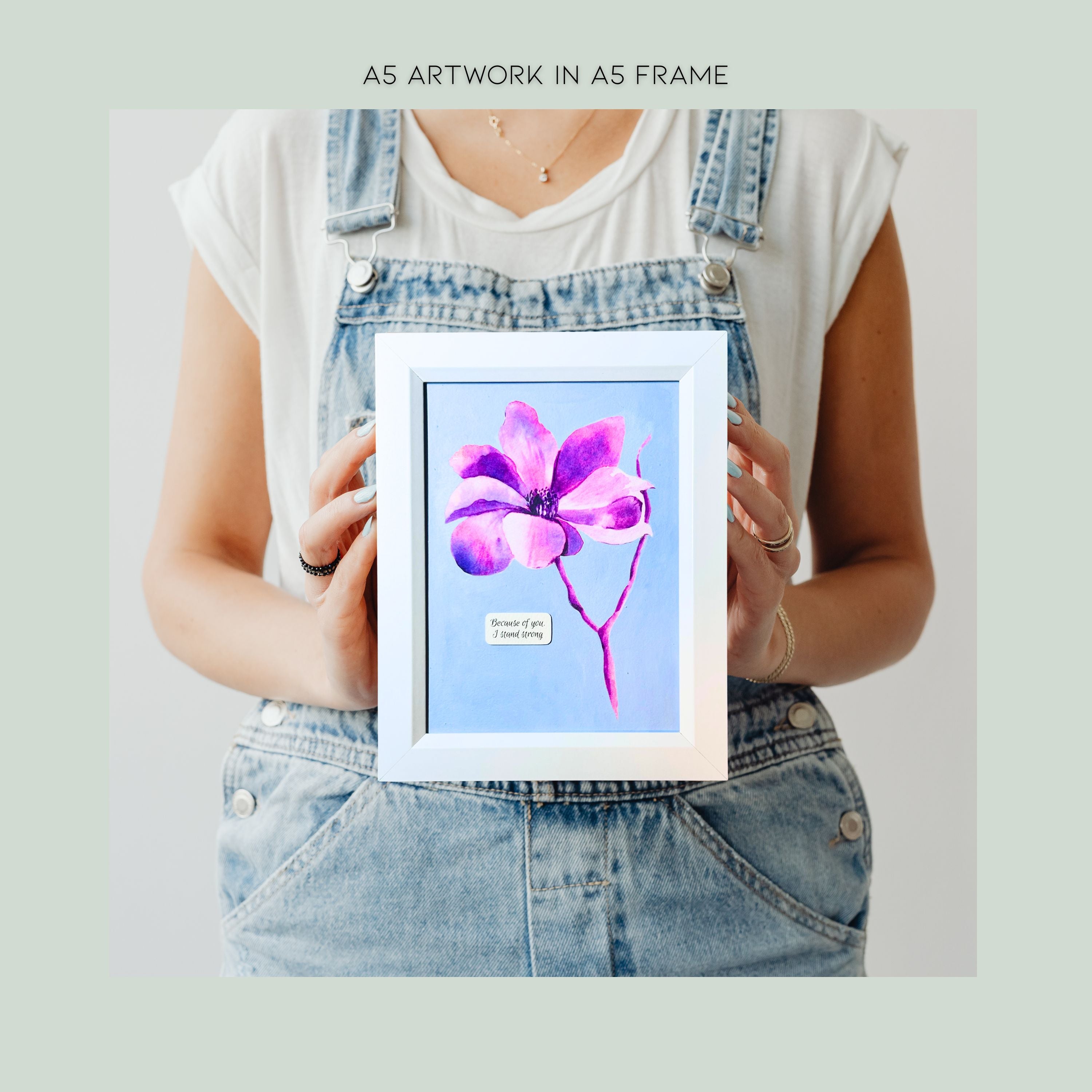 "Solstice Bloom" | Archival Botanical Wall Art With Sentiment | Original Floral Watercolour Painting | A5 Print