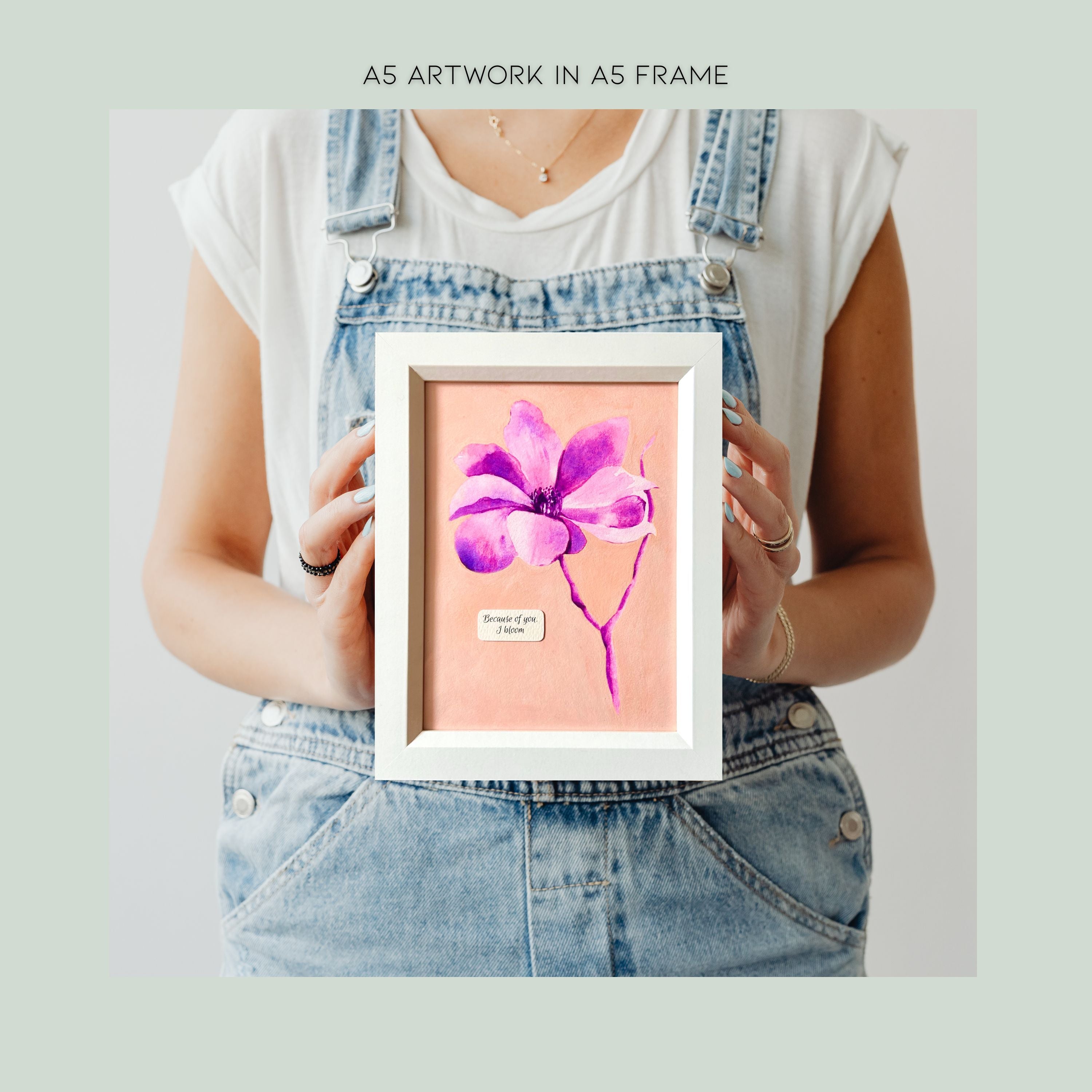 "Solstice Bloom" | Archival Botanical Wall Art With Sentiment | Original Floral Watercolour Painting | A5 Print