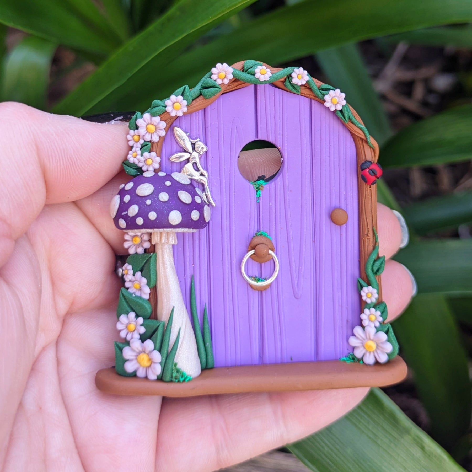 Mini Purple Woodland Fairy Door