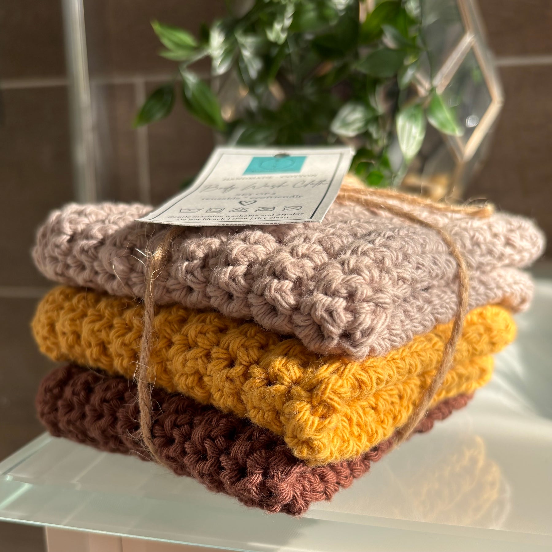 Reusable Cotton Wash Cloths - Set 3