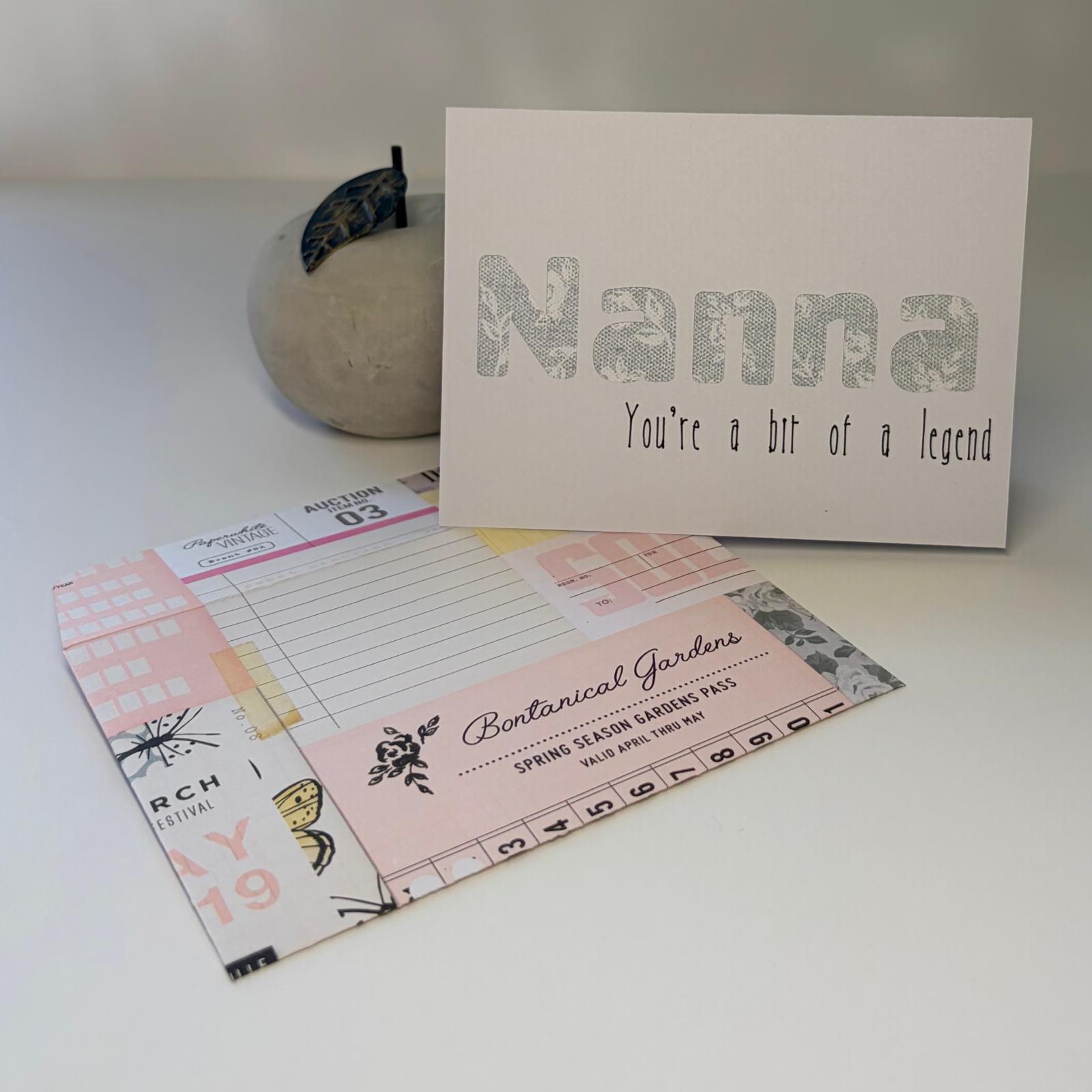 A6 Greeting Card & Envelope | Nanna You're a bit of a Legend