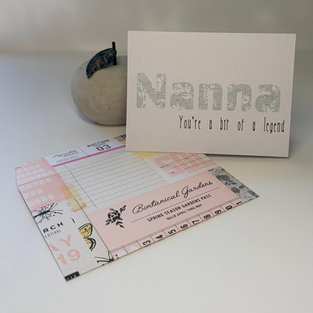 A6 Greeting Card & Envelope | Nanna You're a bit of a Legend