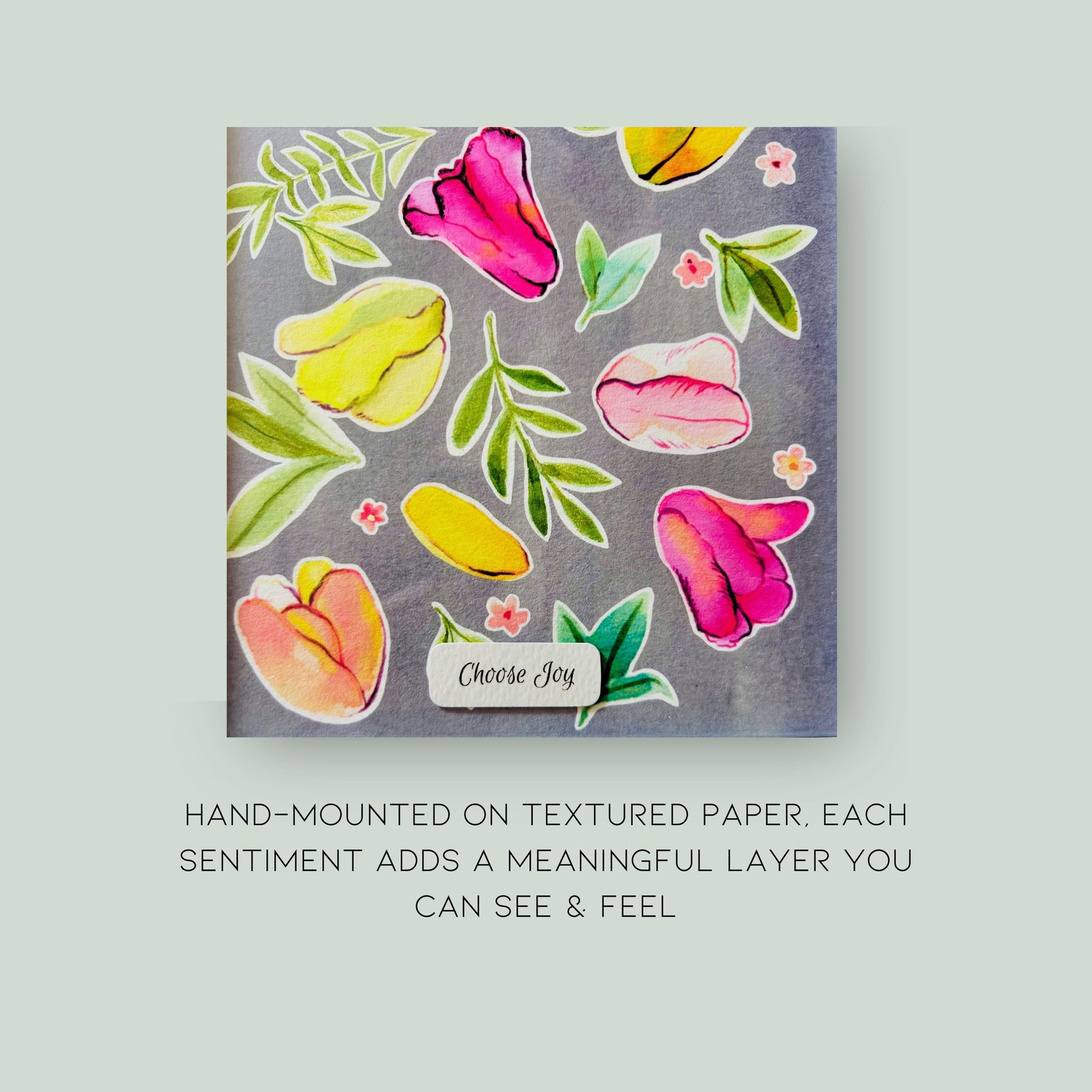 "Tulip Serenade" | Archival Botanical Wall Art With Sentiment | Original Floral Watercolour Painting | A5 Print