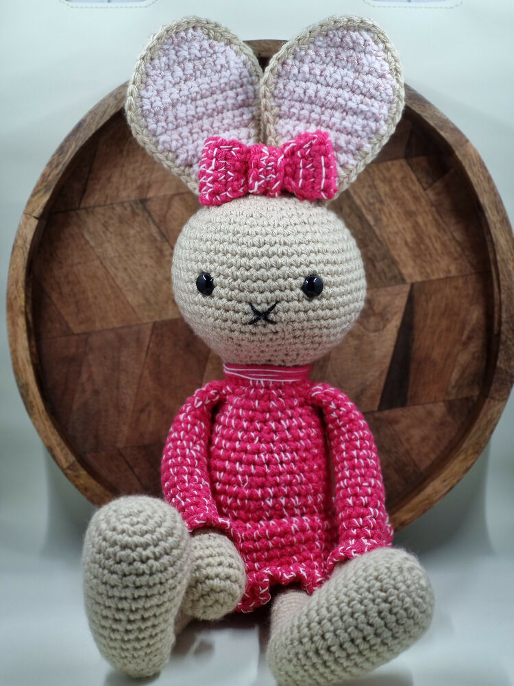 Bunny, Crochet Rabbit, huggy bunny plush toy, Crochet toy, baby gift, nursery decor, baby shower