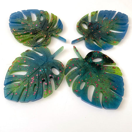 Resin Monstera Coasters