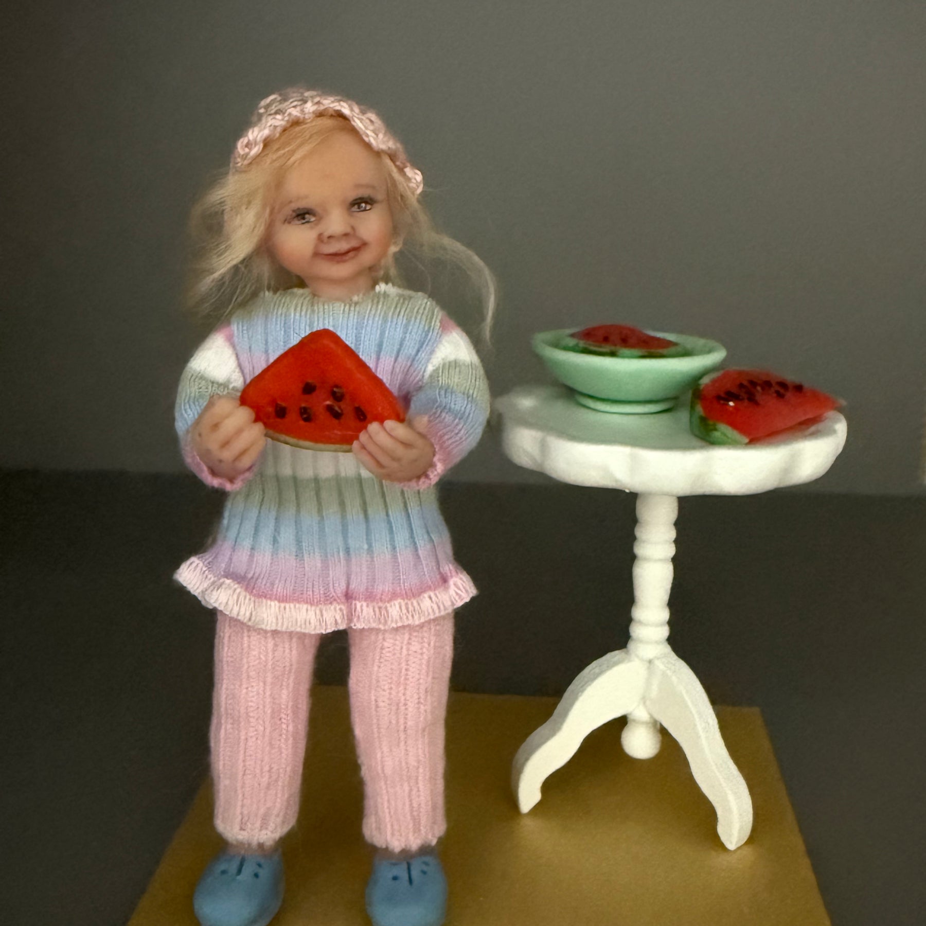 1:12 scale doll/ Handmade collectible miniature/ Polymer clay OOAK doll