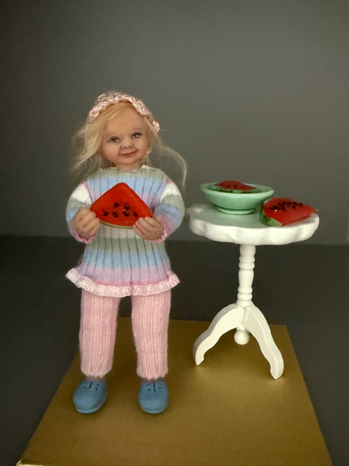 1:12 scale doll/ Handmade collectible miniature/ Polymer clay OOAK doll