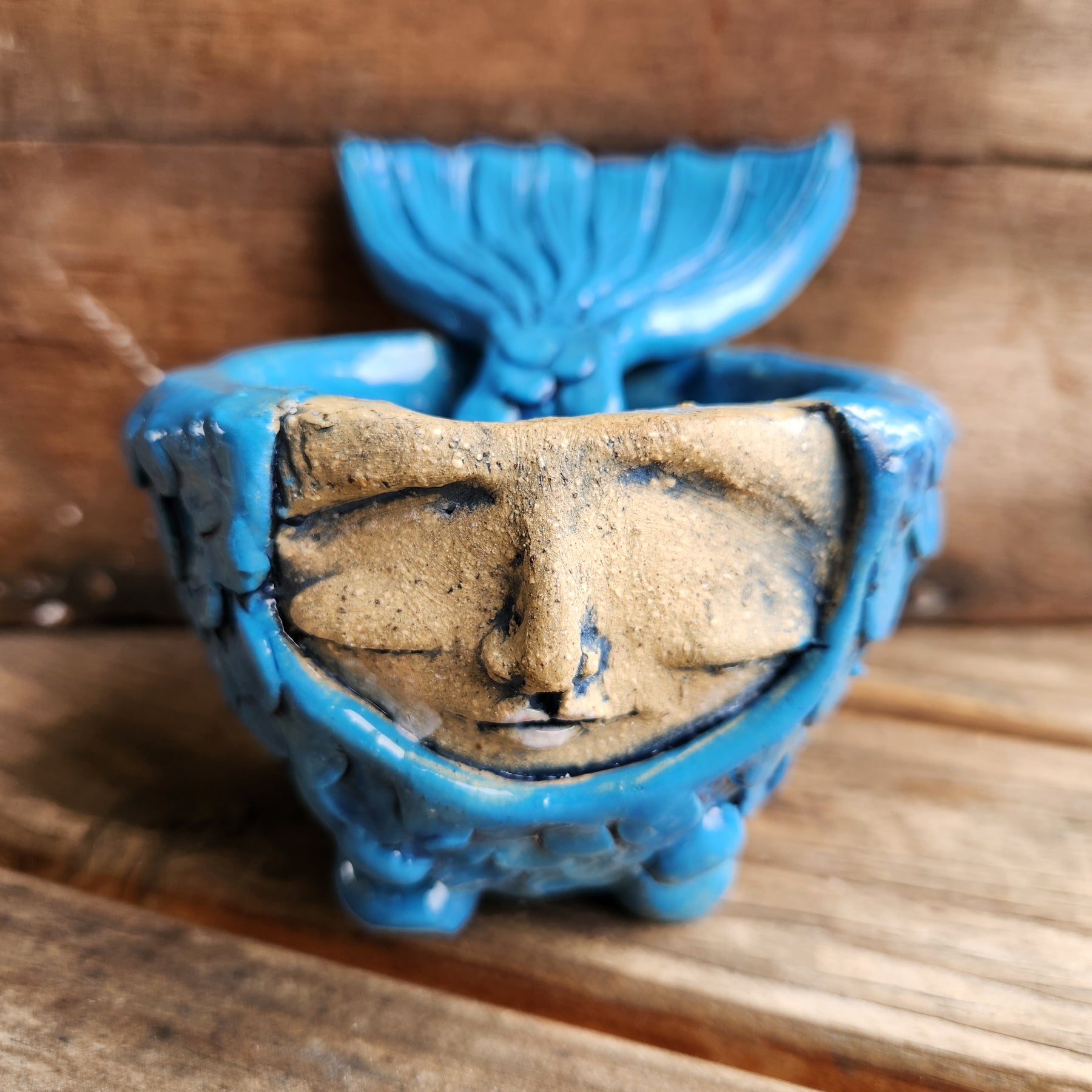 Mermaid salt pot, spoon, table gift