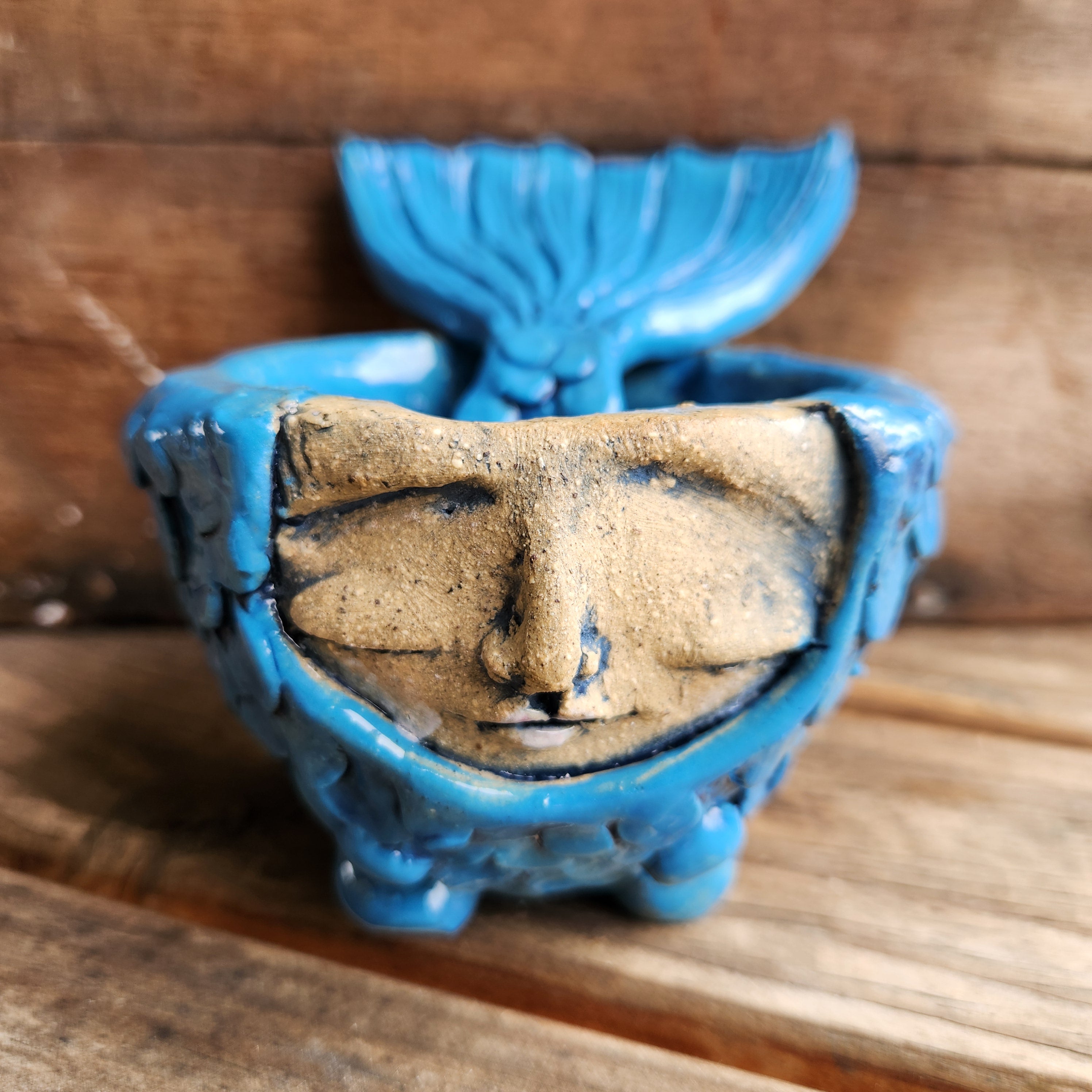 Mermaid salt pot, spoon, table gift