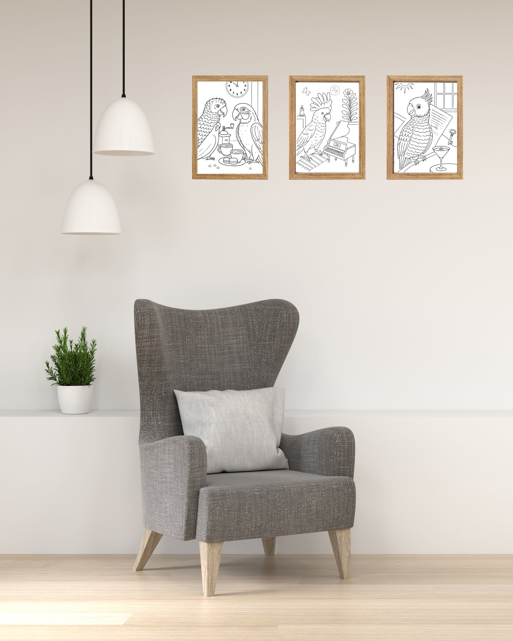 Framed A3 Bird Wall Art Print