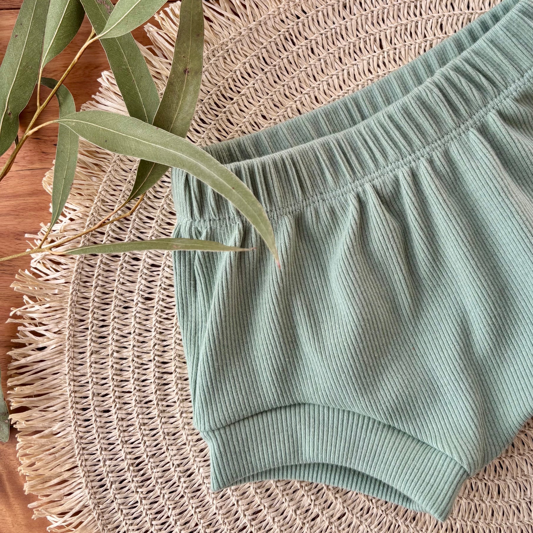 Baby Short Sleeved Bodysuit and Shorties | Green Aussie Animals | Size premmie to 2 | Made to order