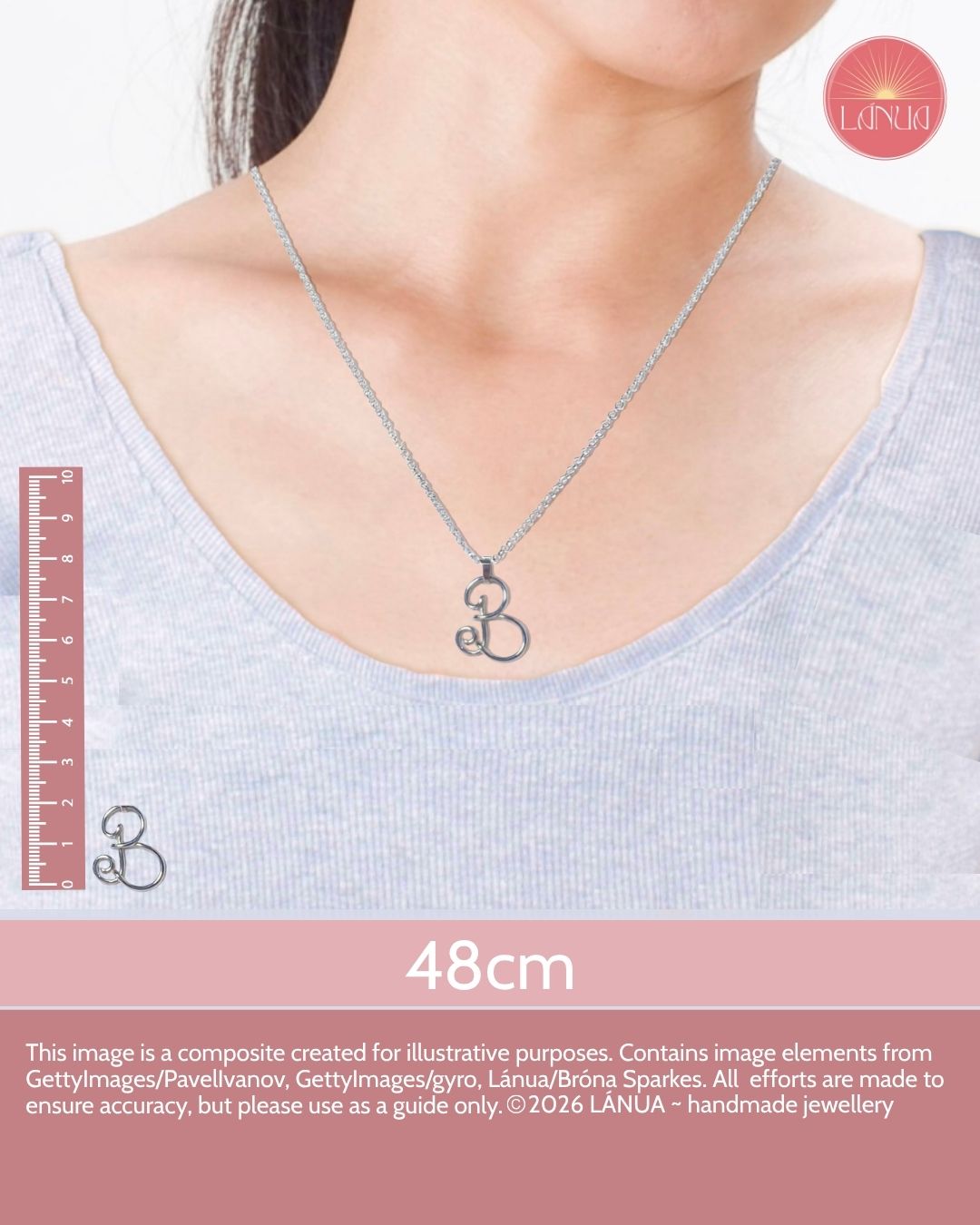 NEW Initial Letter Pendant | Sterling silver wire | Belcher chain necklace | Personal Custom Jewellery