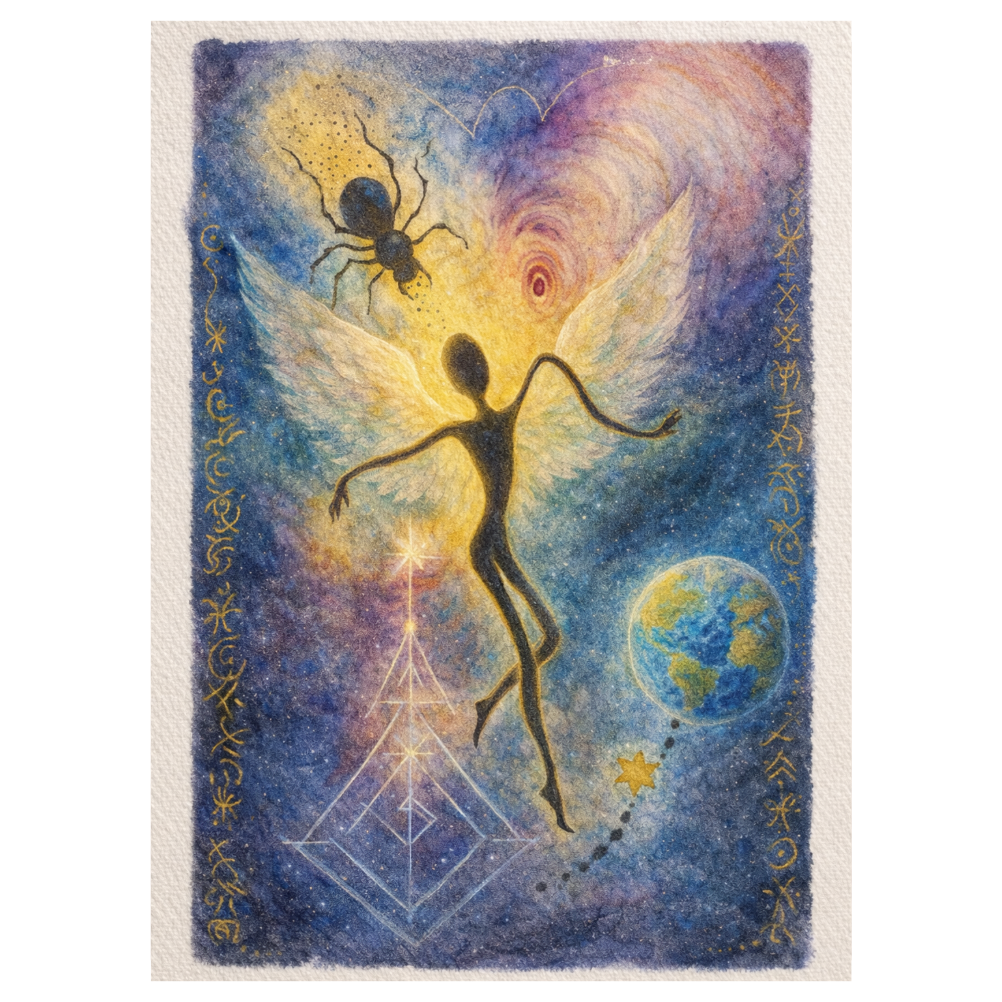 Intuitive Portrait Artwork - Sacred Vision Original Art