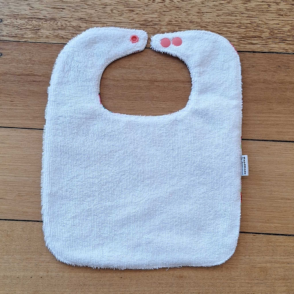 Handmade Christmas Baby Bib – Reindeers & Christmas Trees