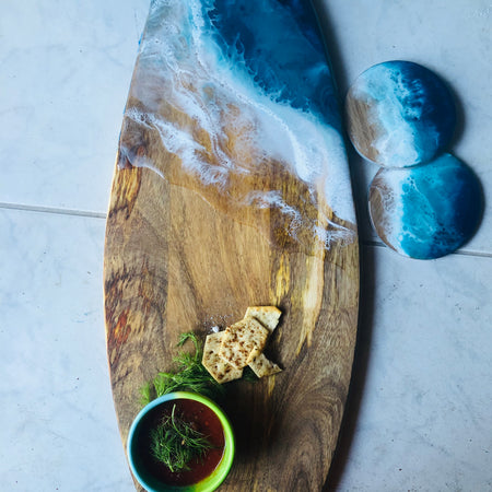 Surf board | waves | serving board | Mother’s Day | ocean waves | charcuterie board