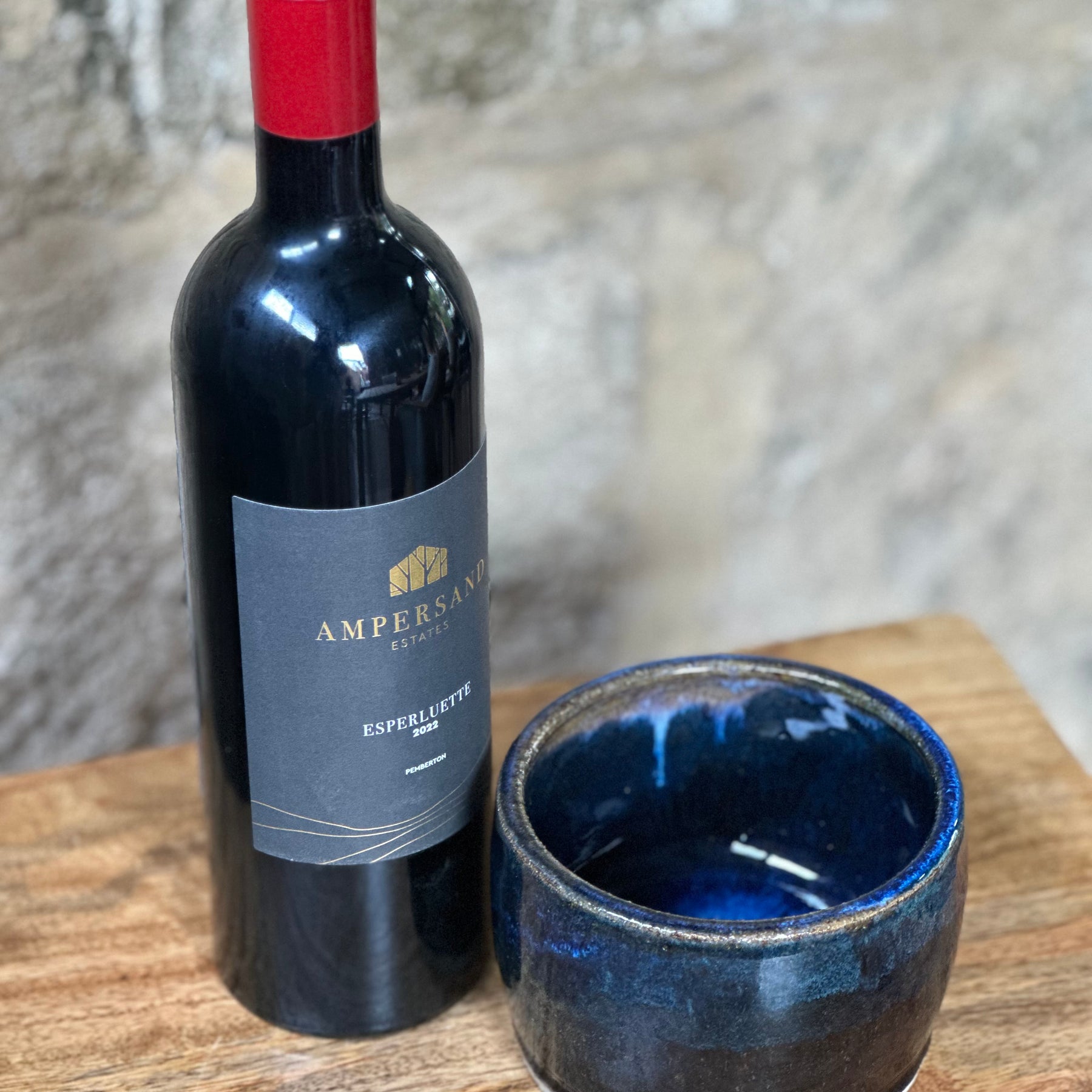 Table Vessel | Handmade Ceramic Wine Bottle Holder | Ocean Eyes