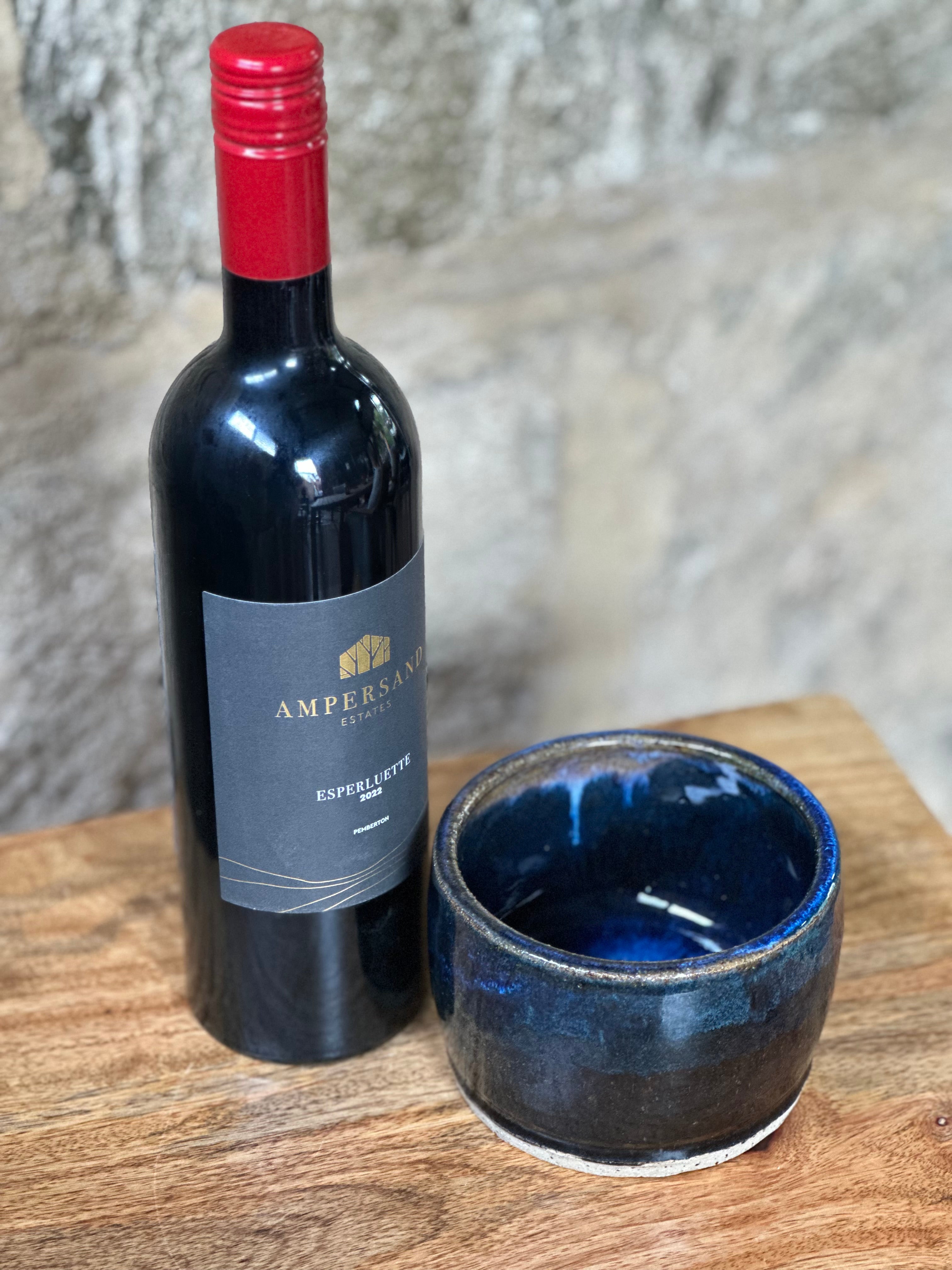 Table Vessel | Handmade Ceramic Wine Bottle Holder | Ocean Eyes