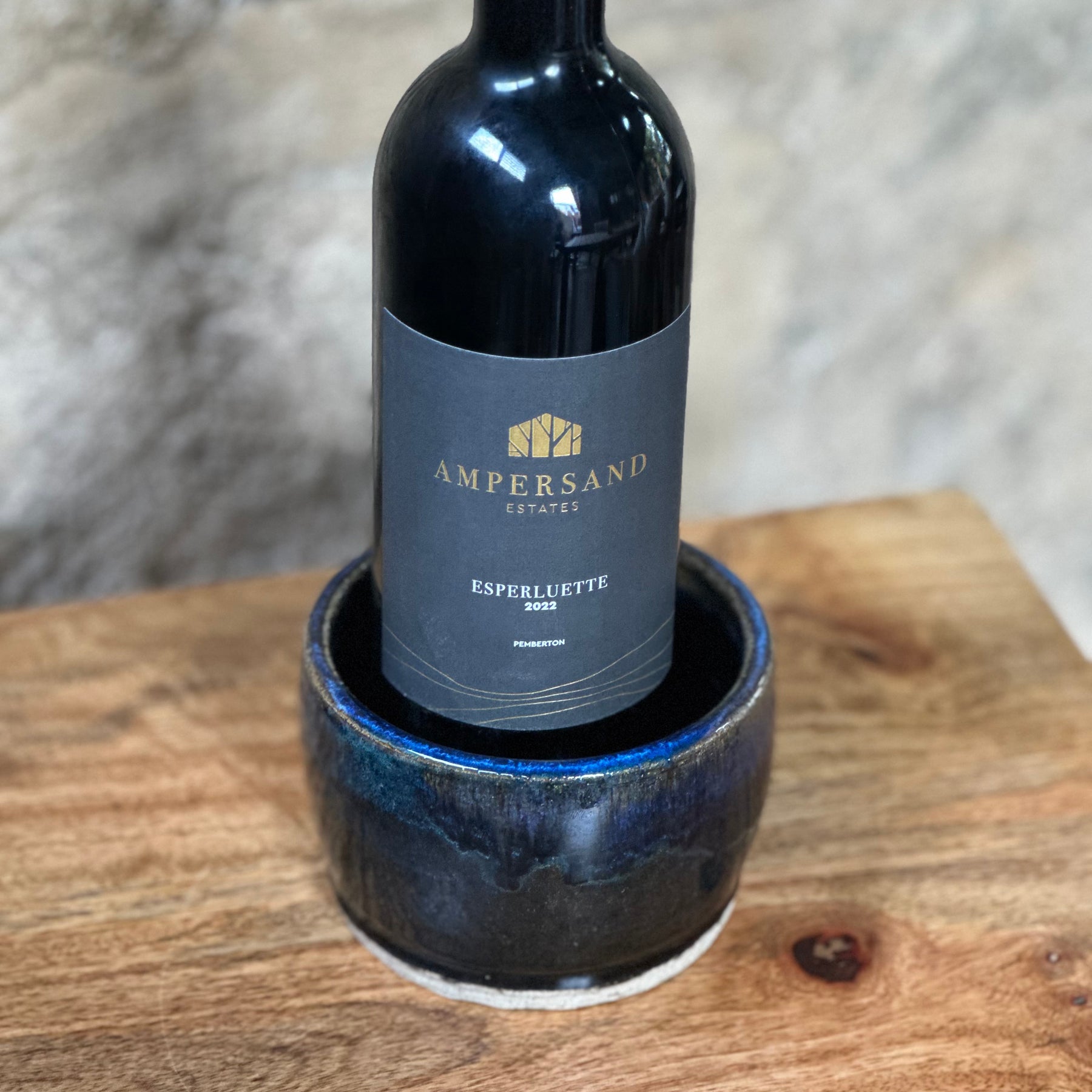 Table Vessel | Handmade Ceramic Wine Bottle Holder | Ocean Eyes