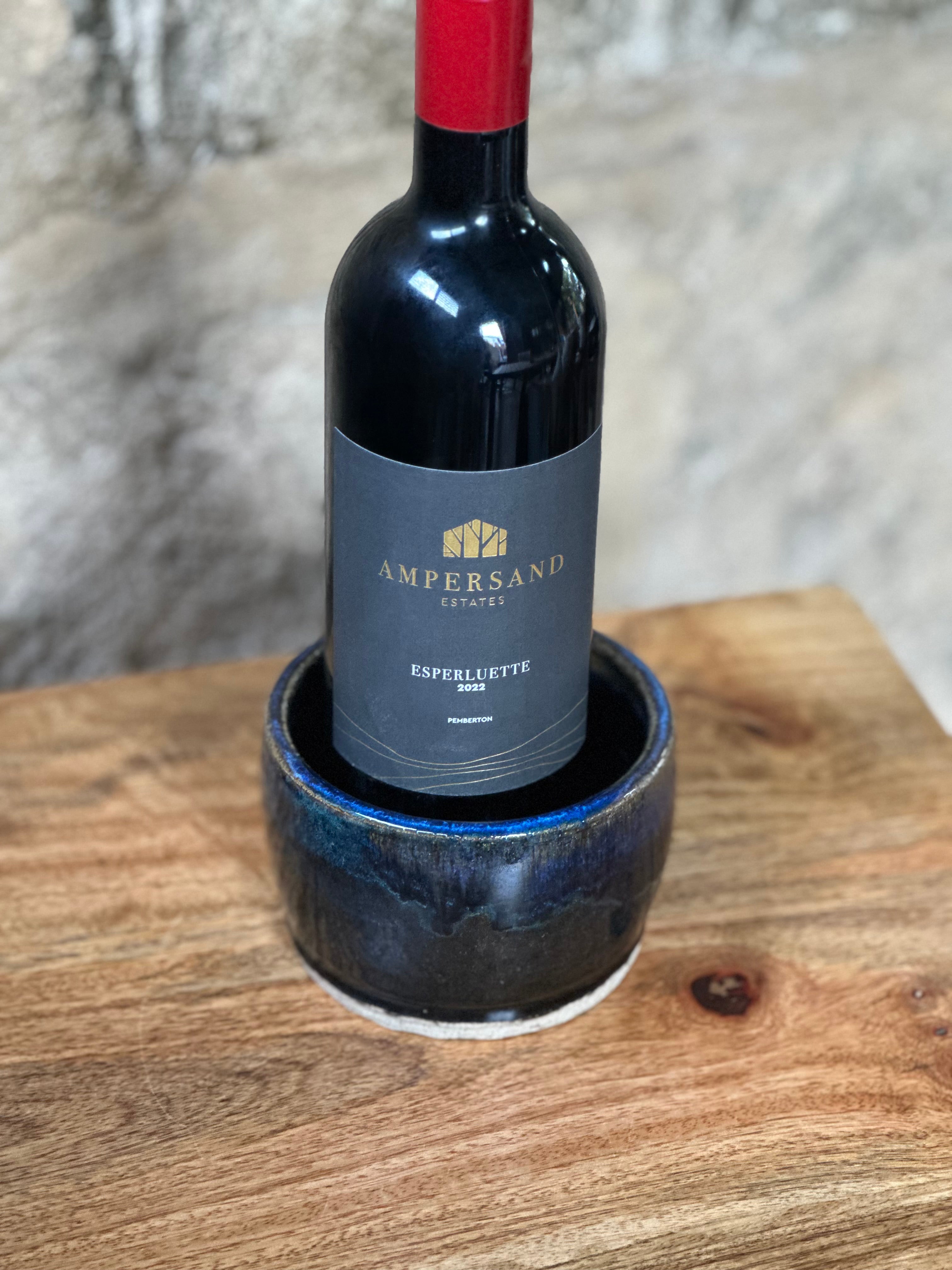 Table Vessel | Handmade Ceramic Wine Bottle Holder | Ocean Eyes