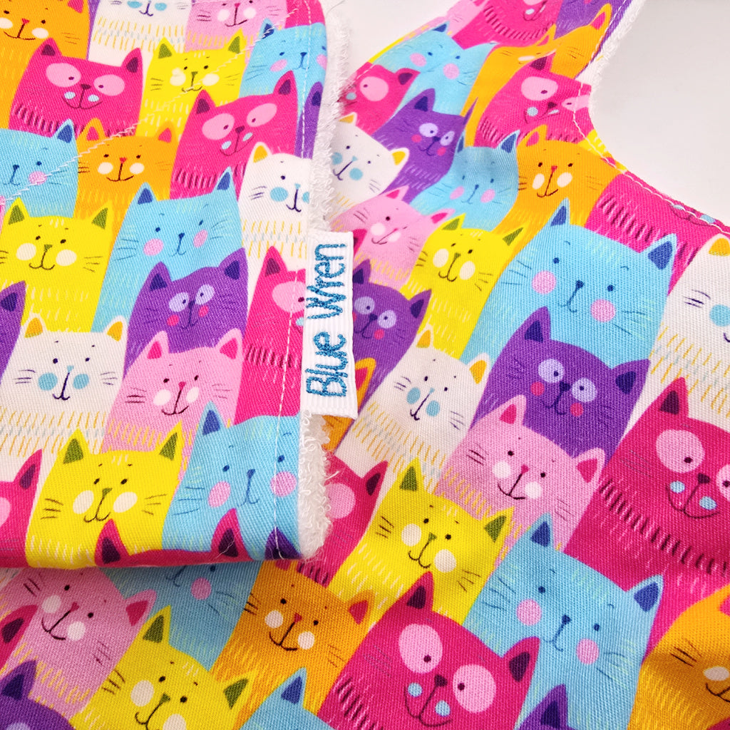 Baby Bib and Wash Cloth Cat Fabric Gift Set