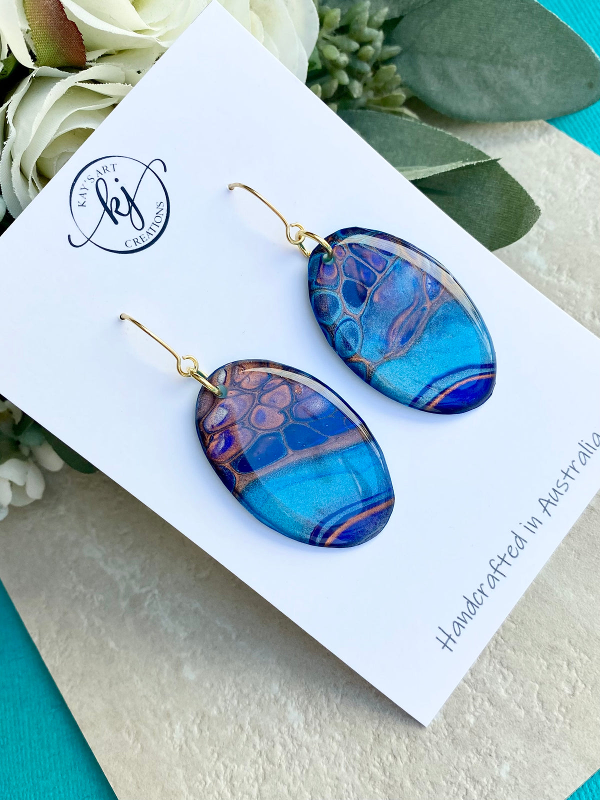 Oval Artisan Lightweight Dangle Earrings