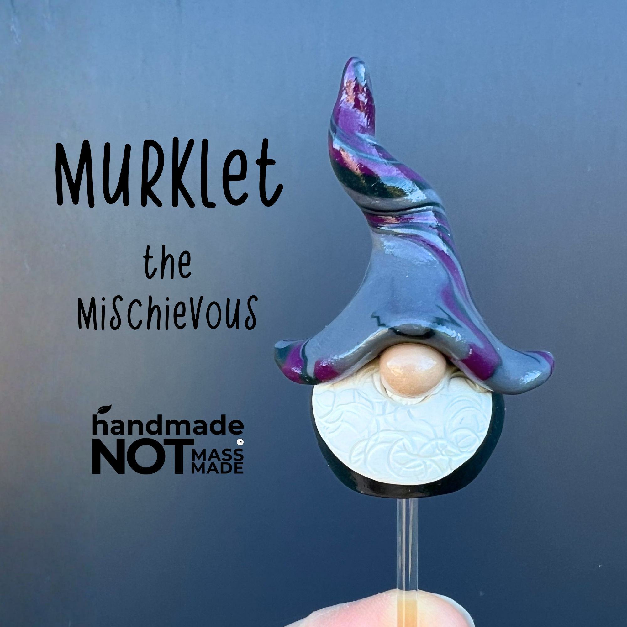 Whimsical polymer clay gnome trio - Duskling, Murklet & Wisp