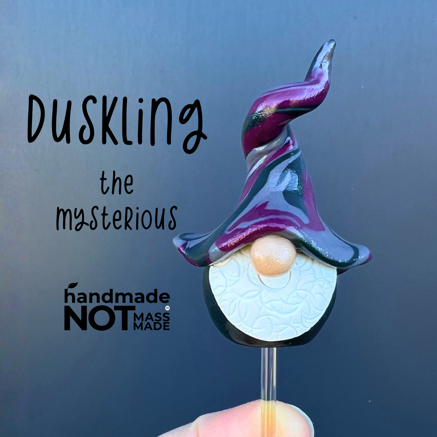 Whimsical polymer clay gnome trio - Duskling, Murklet & Wisp