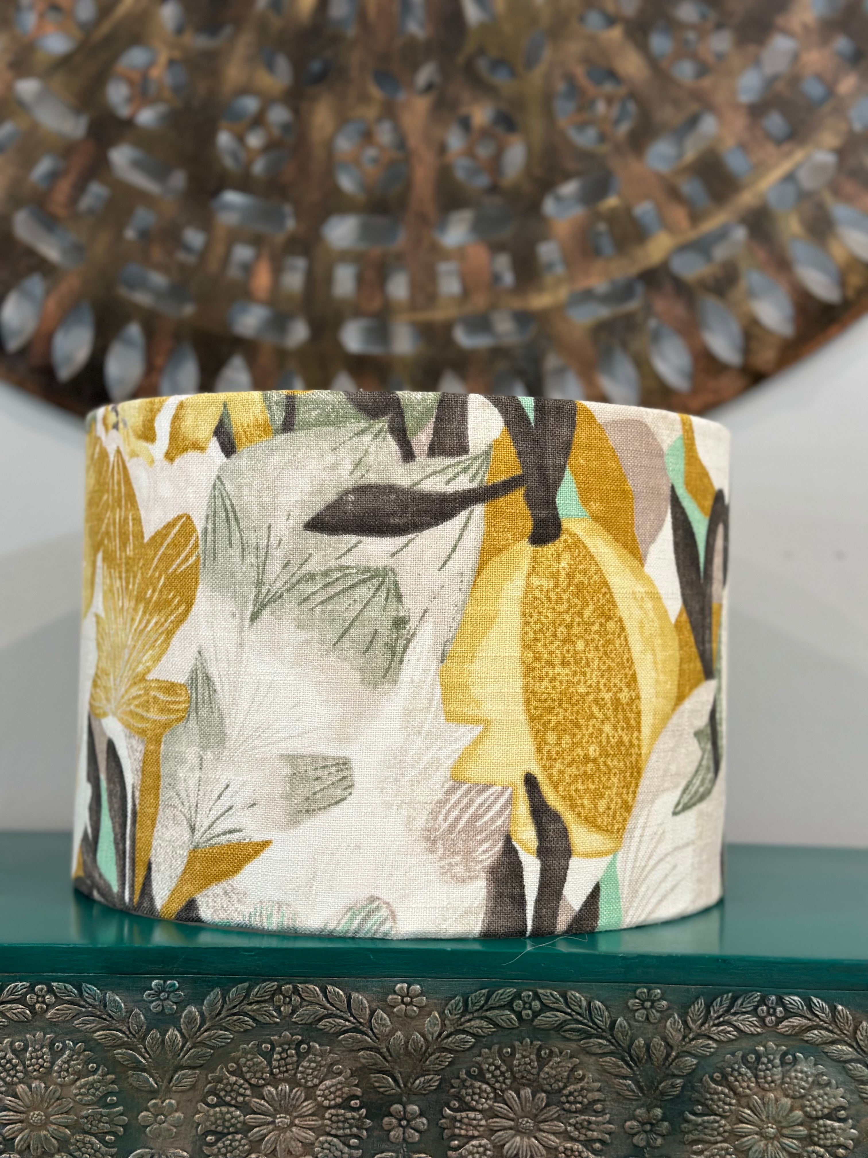 Amber Citrus Linen empire lampshade