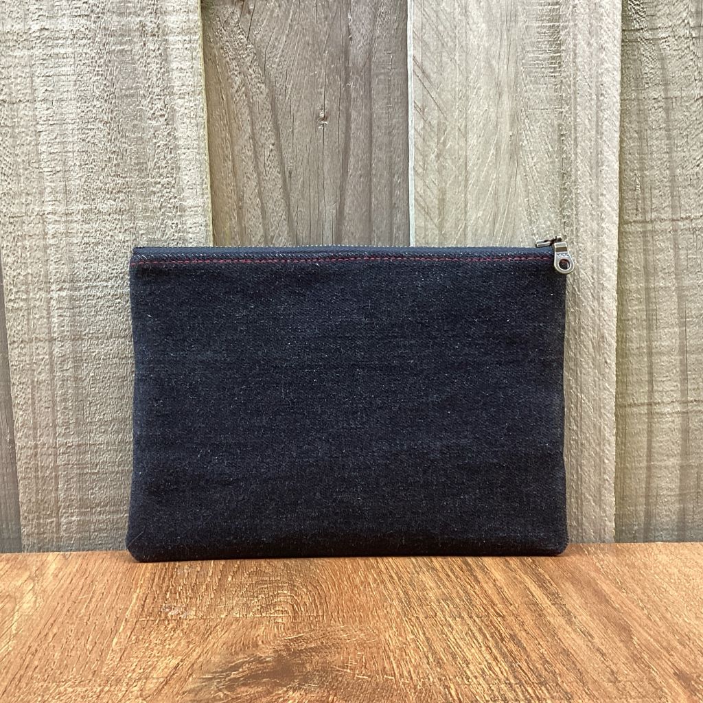 Black Upcycled Denim Purse – Red Heart