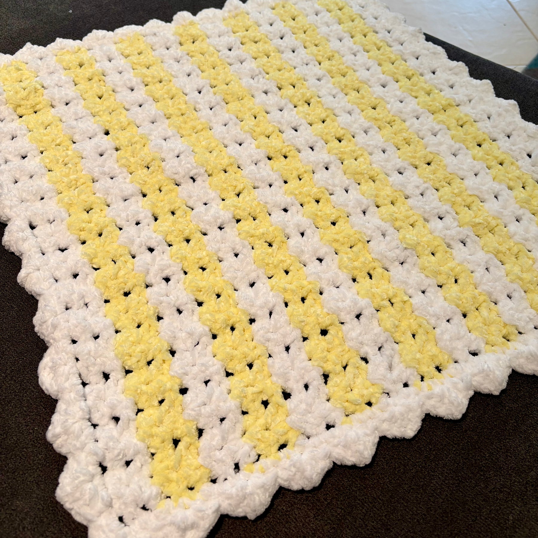 Extra soft crochet blanket and bear