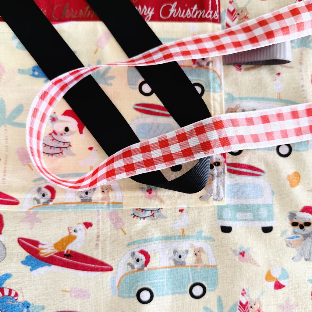 Kombis and caravans ladies' Christmas tie back apron.