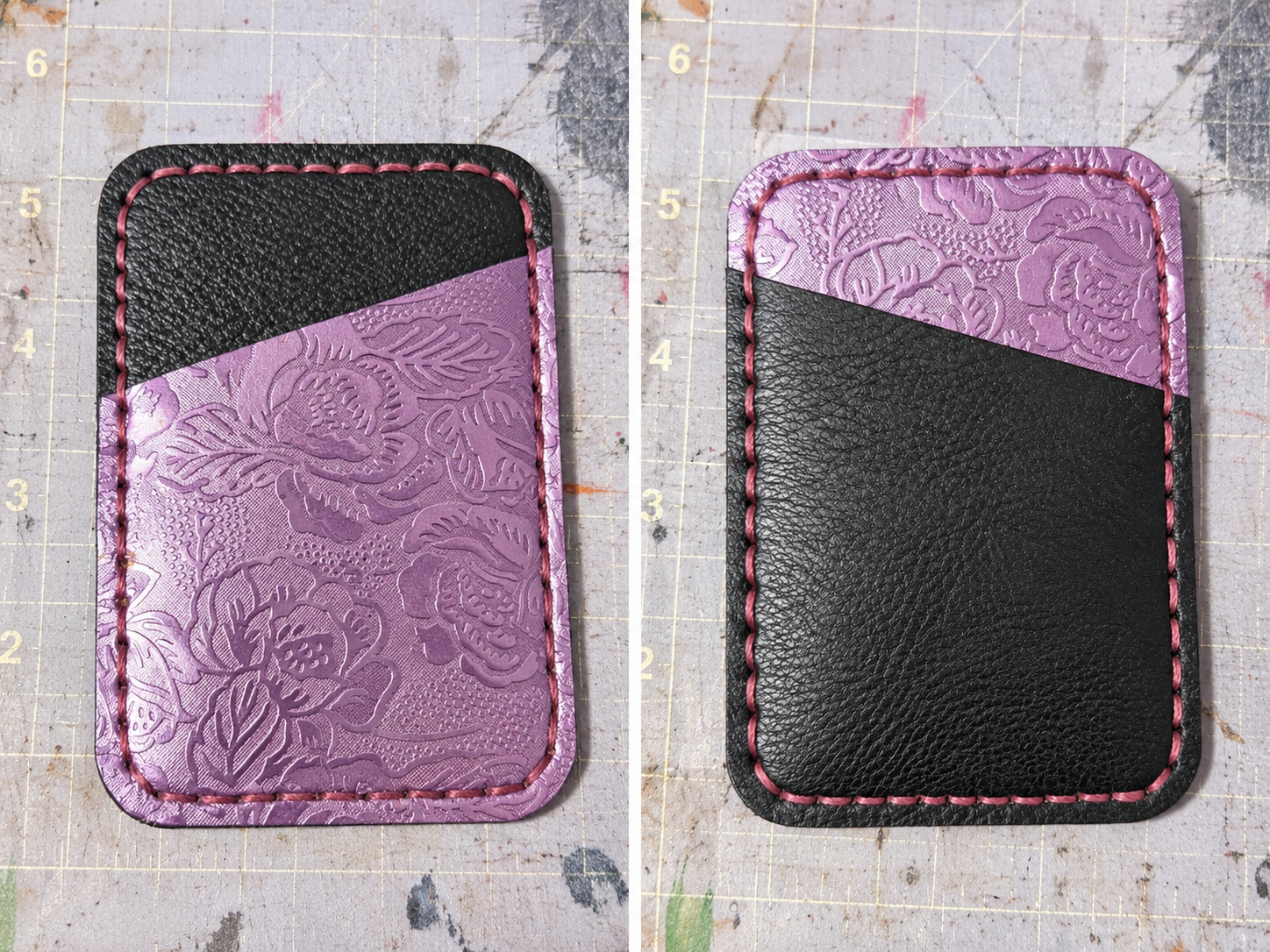 Two-toned leather Crd Holder