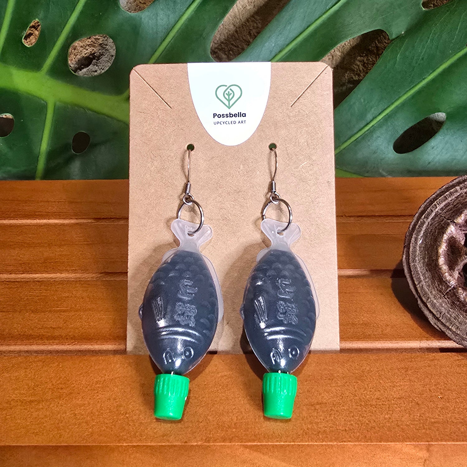 Upcycled Sushi Fish Earrings