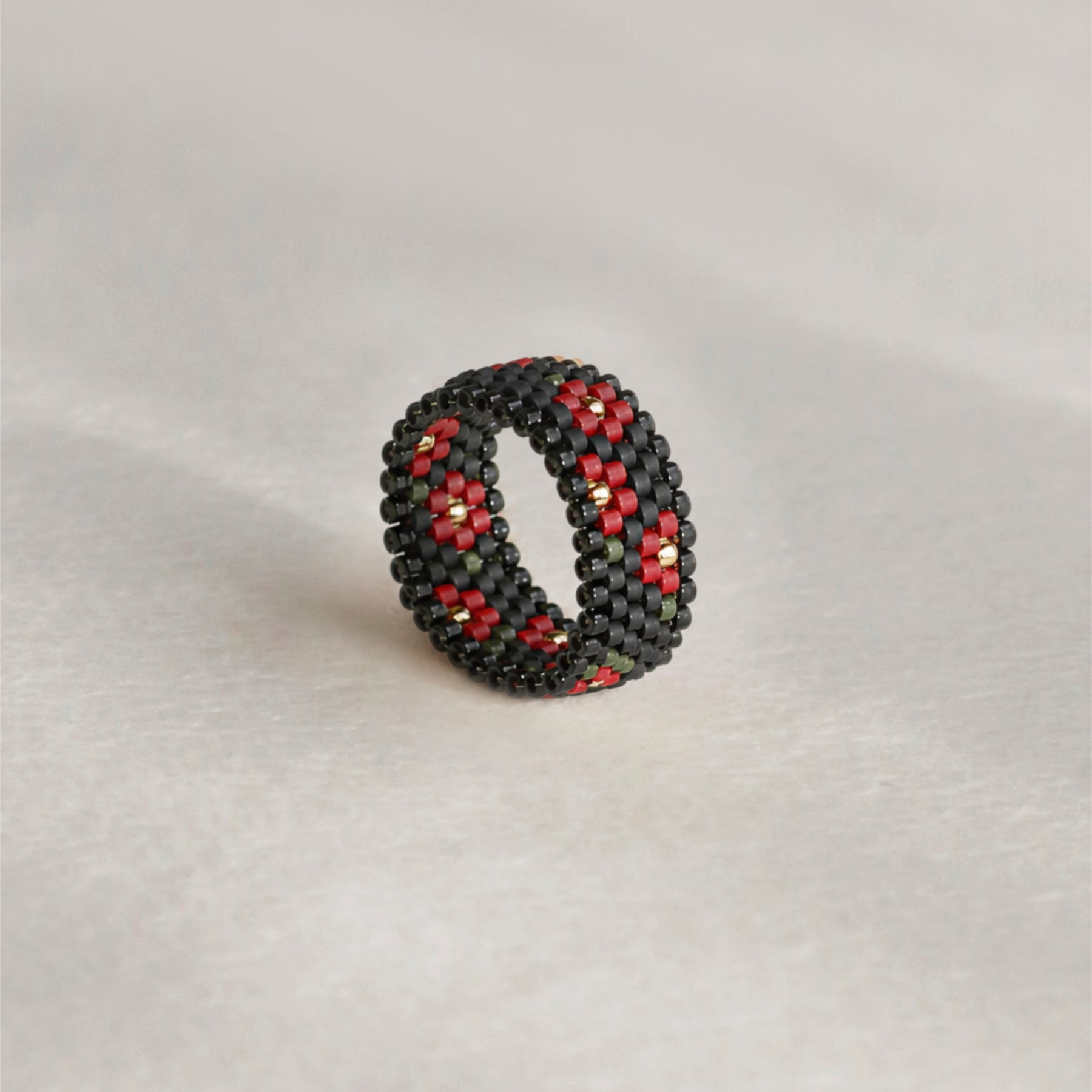Personalised Beaded Vintage Petal Ring