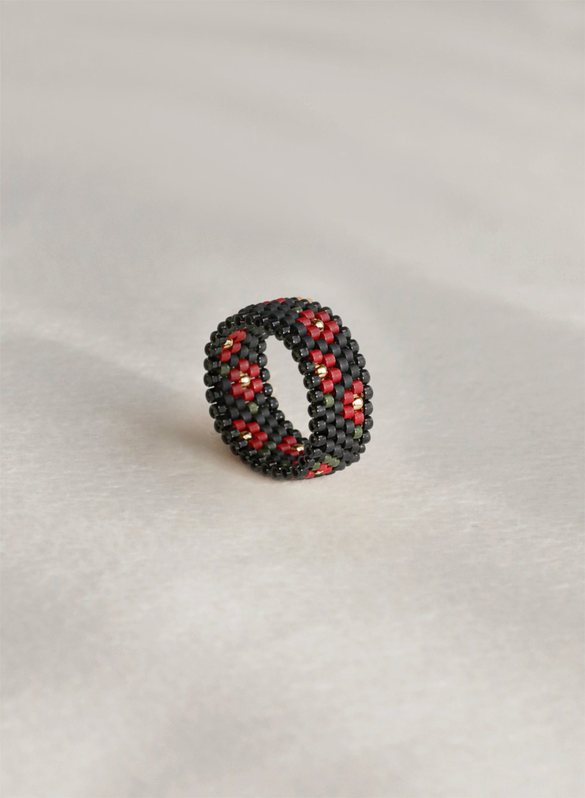 Personalised Beaded Vintage Petal Ring