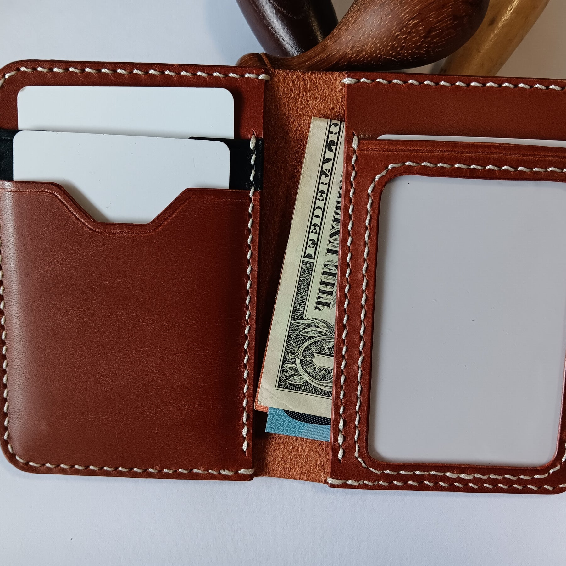 Vertical Bifold  Wallet with ID Window
