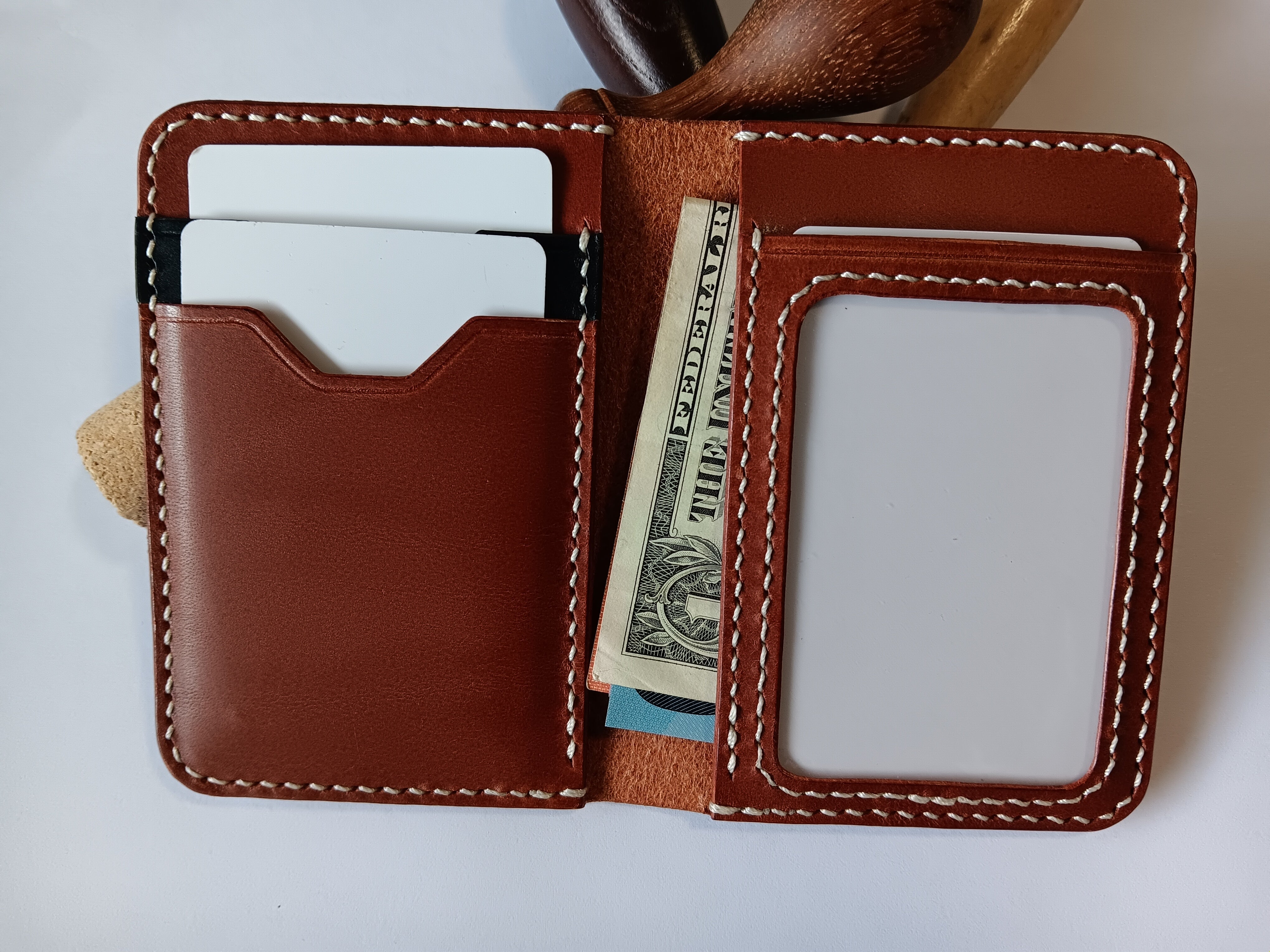 Vertical Bifold  Wallet with ID Window