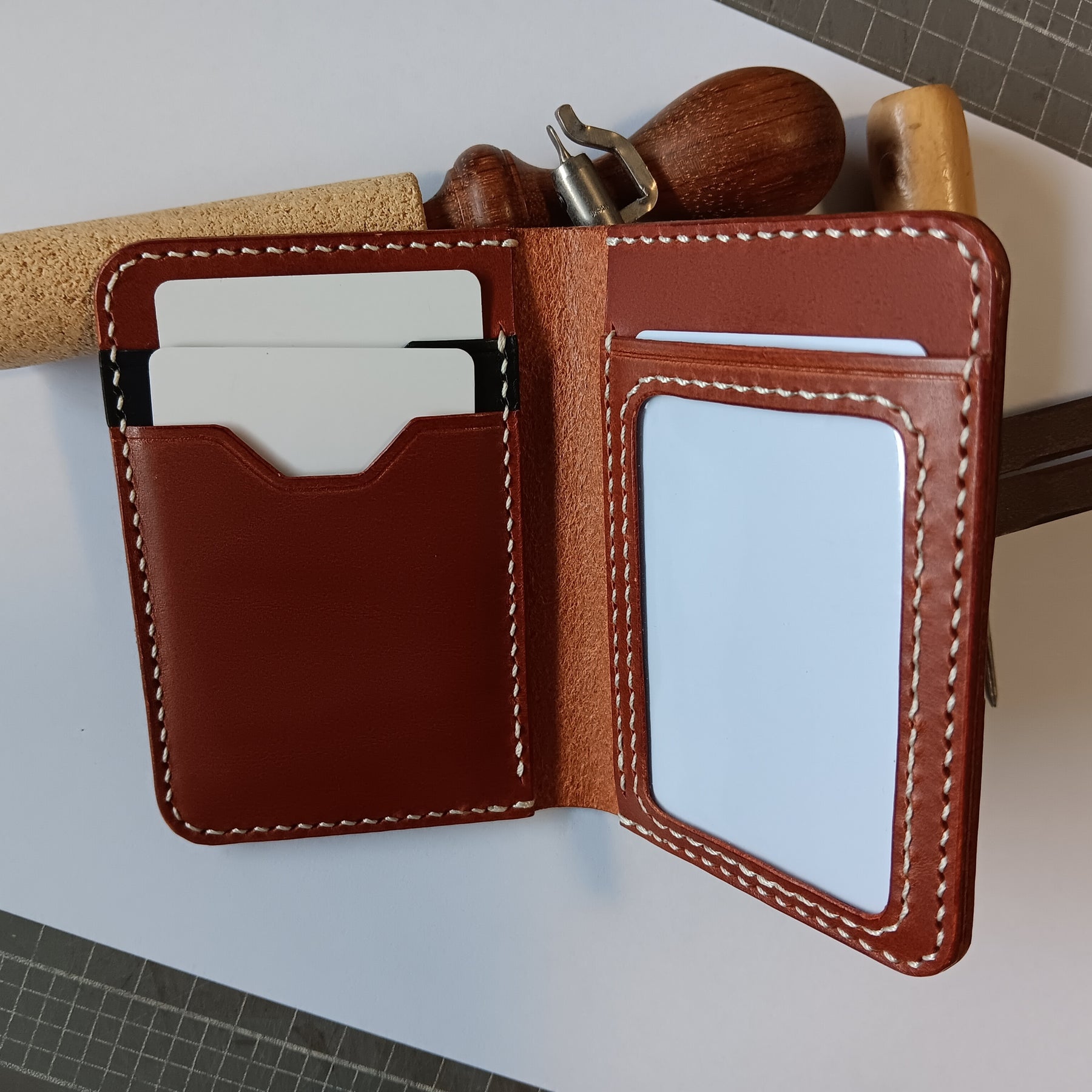 Vertical Bifold  Wallet with ID Window