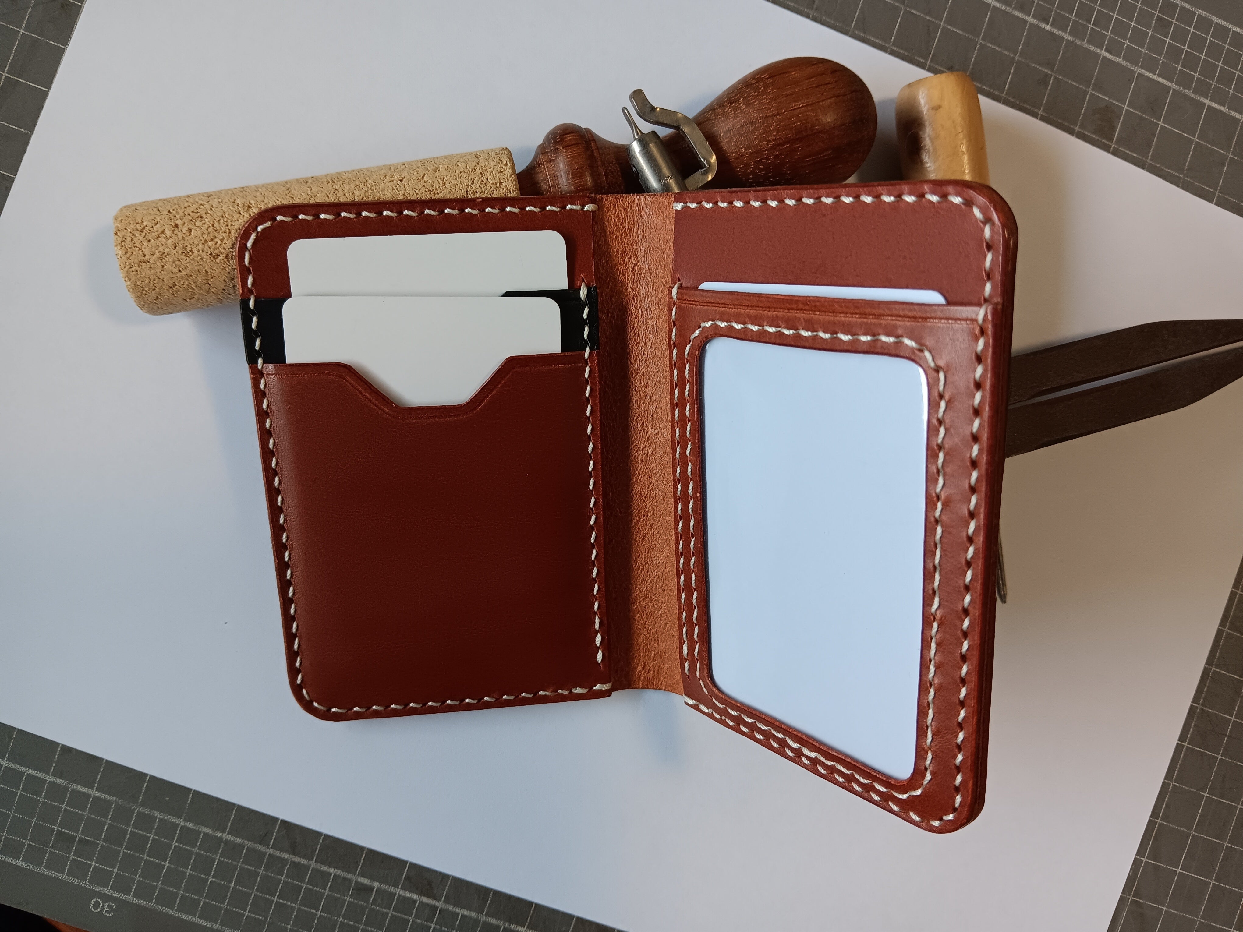 Vertical Bifold  Wallet with ID Window