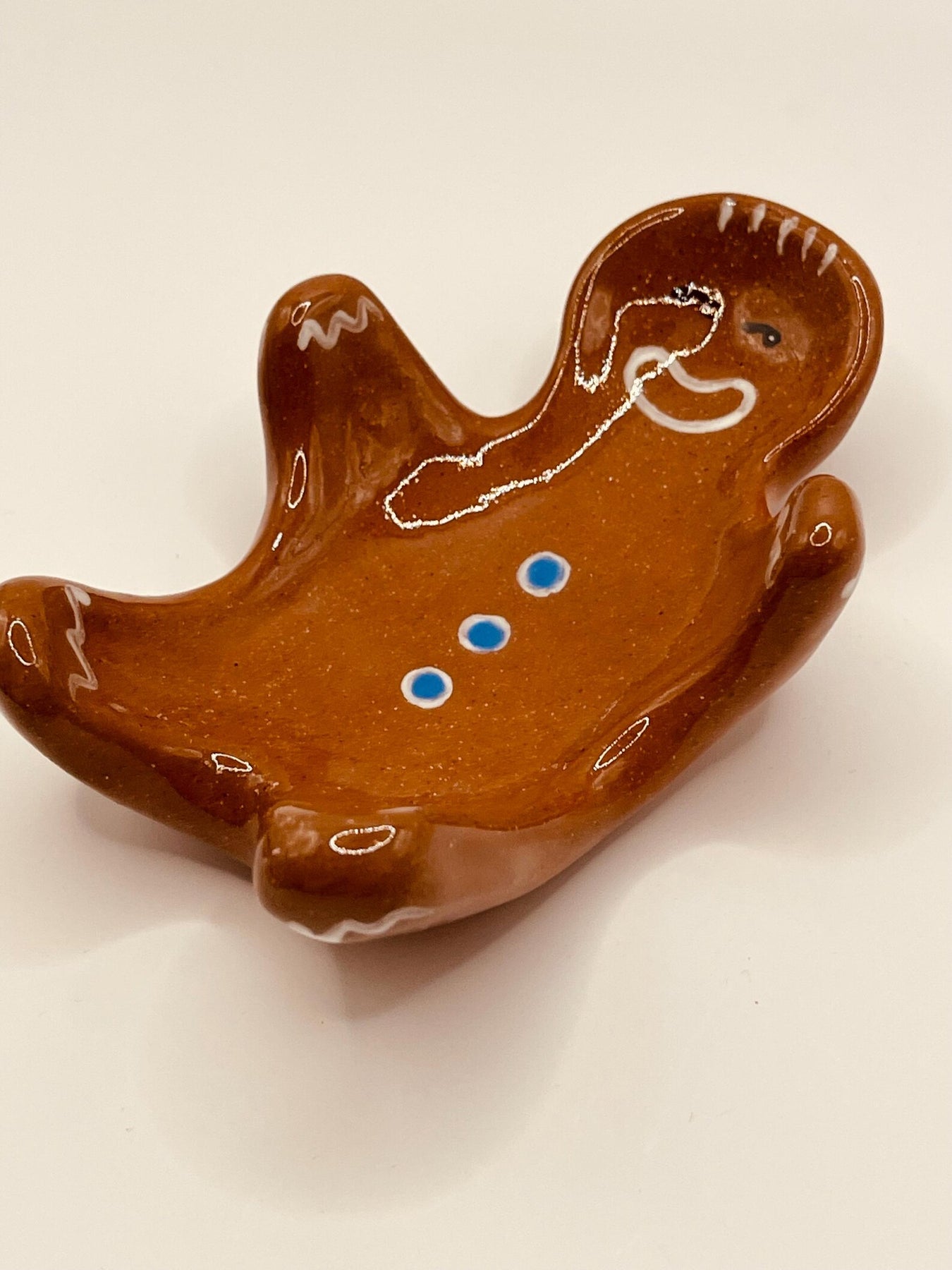 Handmade Gingerbread Man spoon/brush rest or small dish