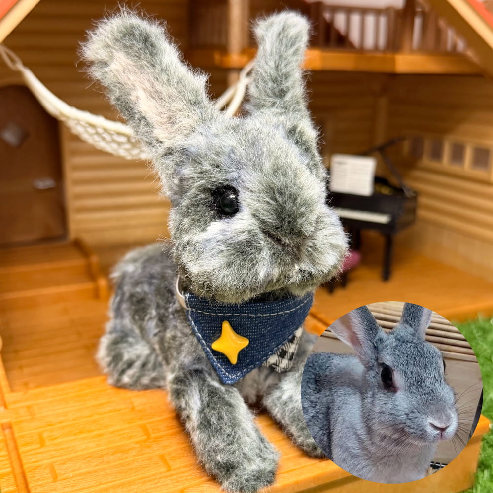 Custom Pet Replica from Photo, Poseable Art Doll, Pet Memorial Keepsake - Handmade Soft Sculpture, Personalised Plushie Ornament